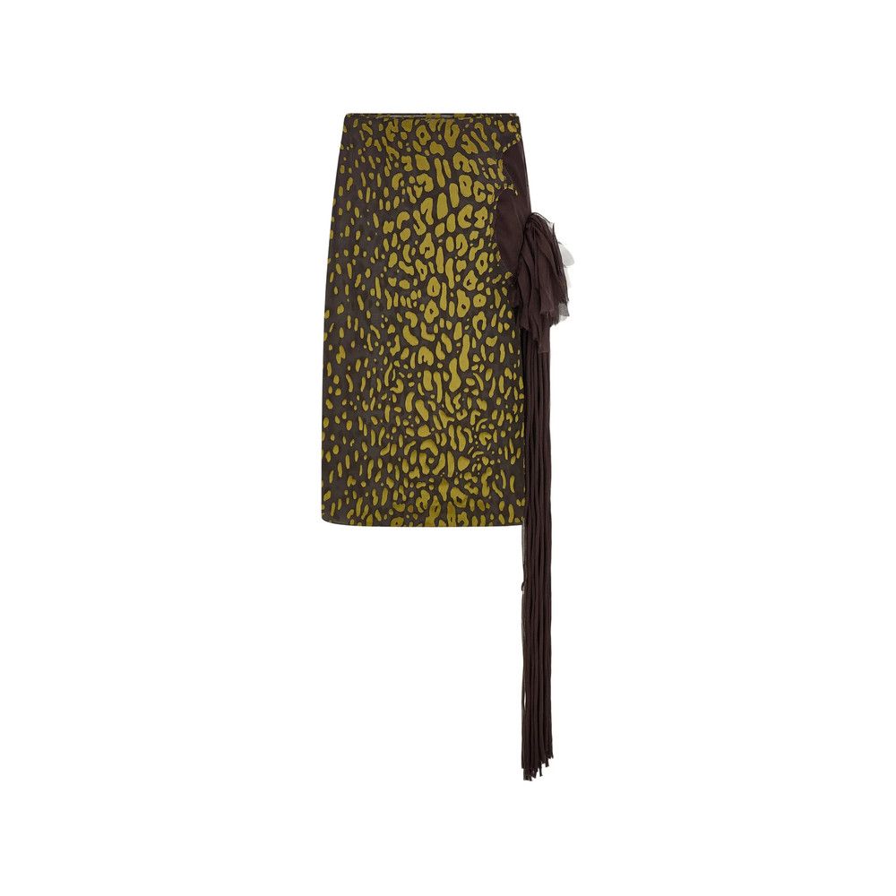 Salvatore Ferragamo Ferragamo BROWN Skirts - Asymmetric & Draped Skirts Size 27" / US 4 / IT 40 - 3 Thumbnail