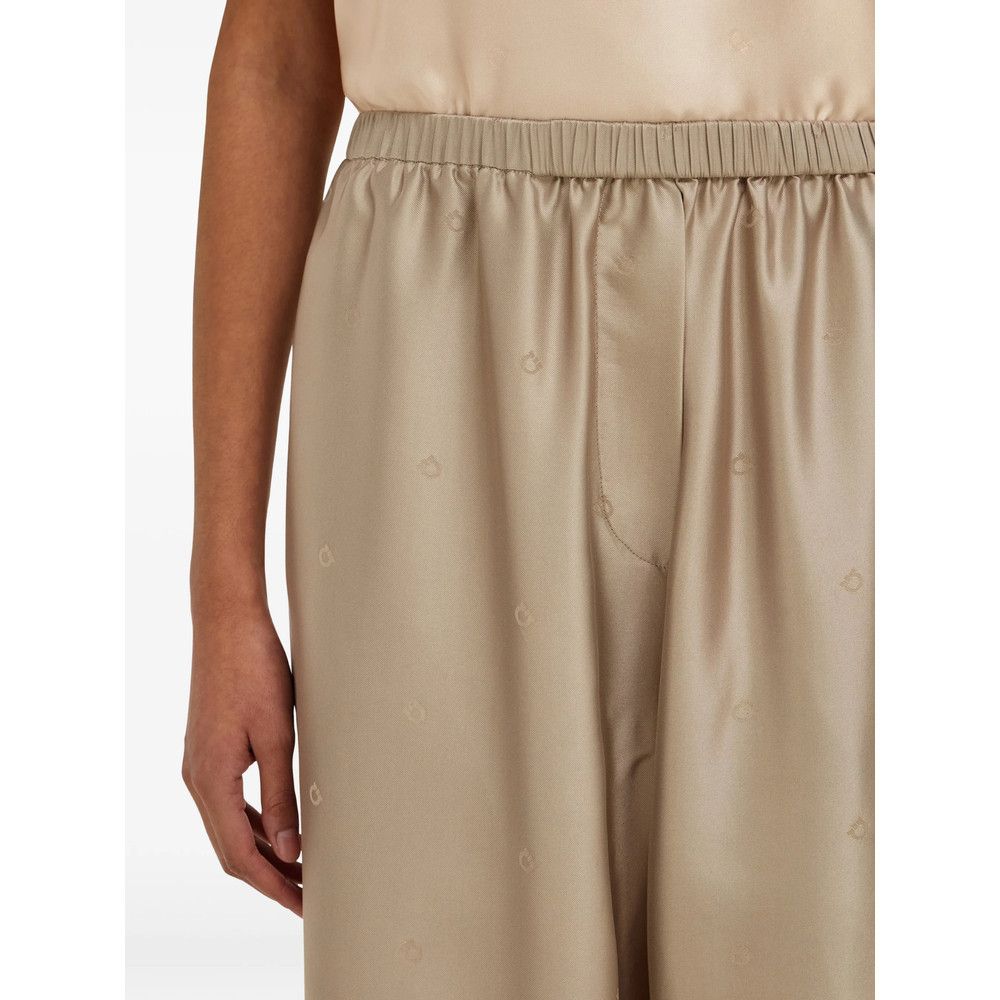Salvatore Ferragamo Ferragamo NEUTRALS Trousers - Straight Trousers Size 28" / US 6 / IT 42 - 6 Thumbnail
