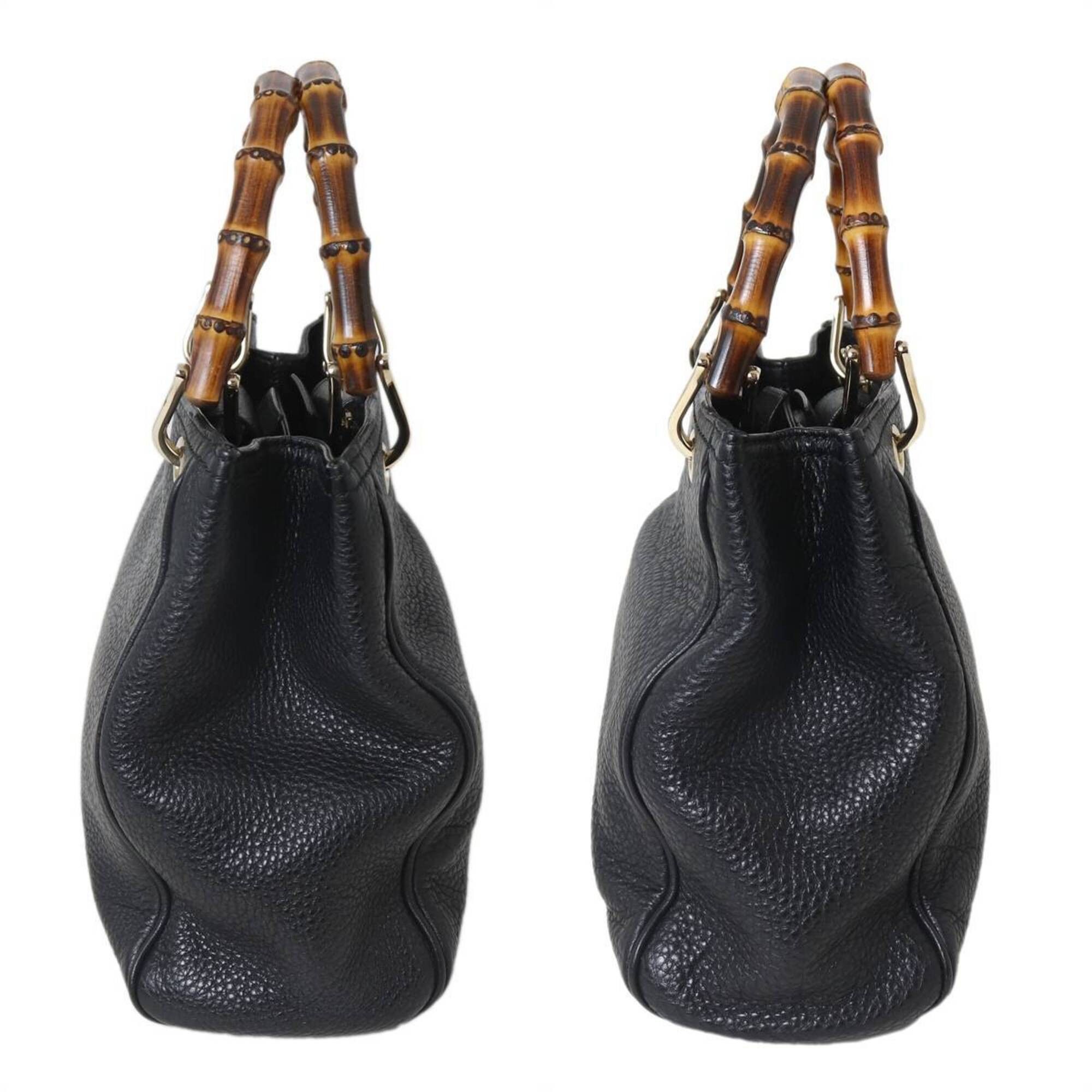Gucci GUCCI Bamboo 2-way Handbag/Shoulder Bag, Black x 520981 Size ONE SIZE - 4 Thumbnail