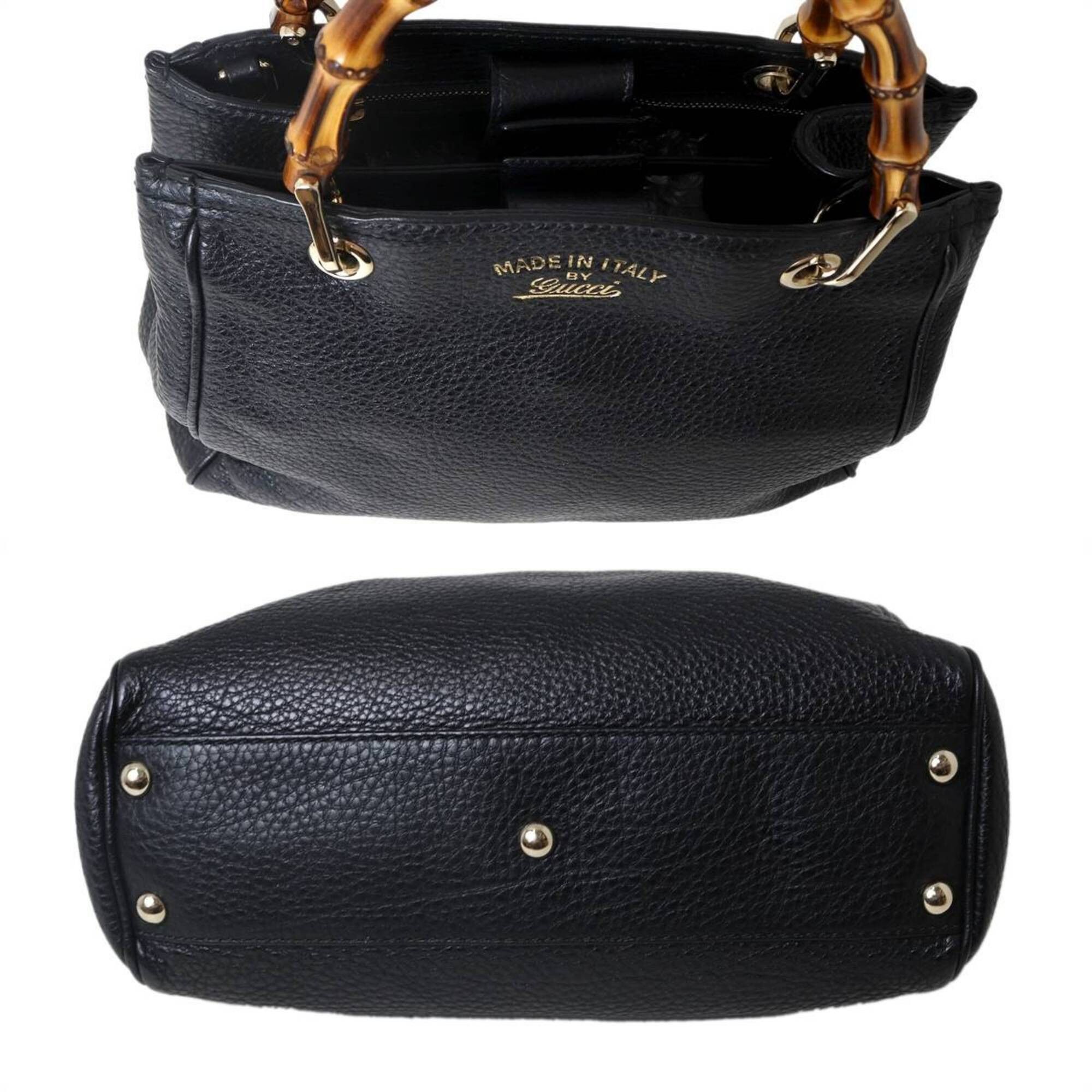 Gucci GUCCI Bamboo 2-way Handbag/Shoulder Bag, Black x 520981 Size ONE SIZE - 5 Thumbnail