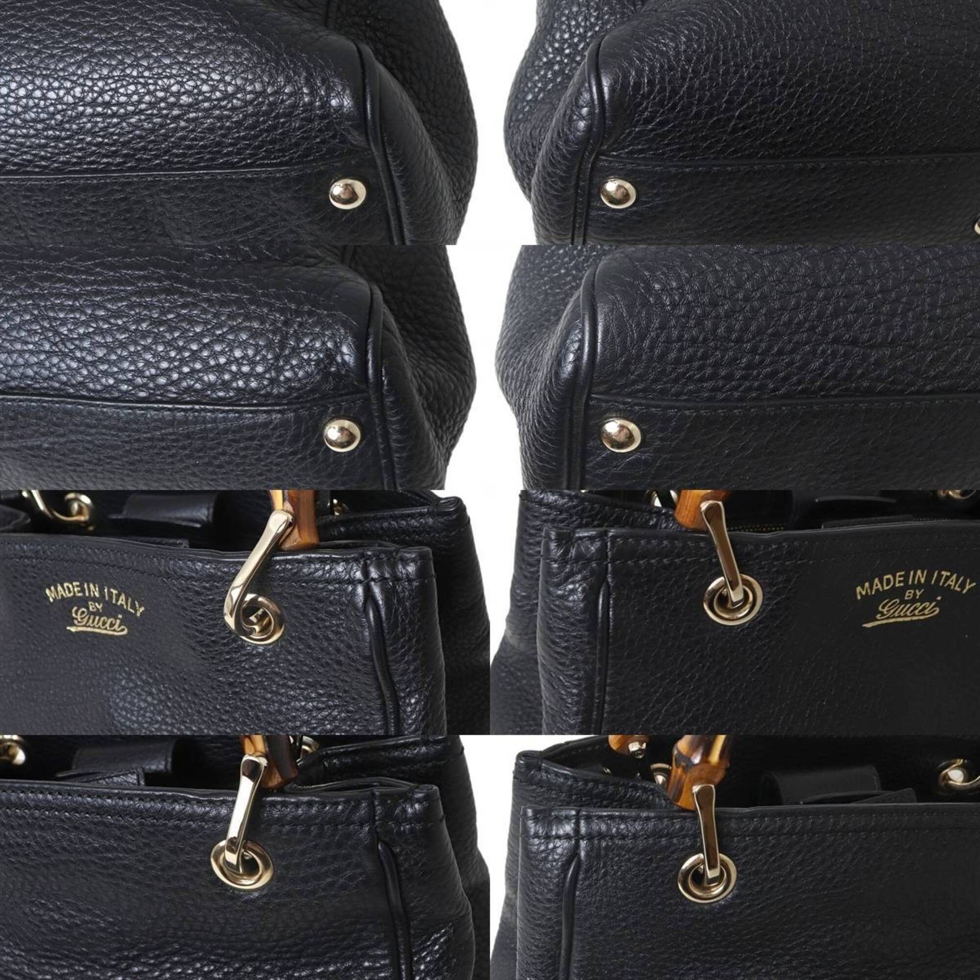 Gucci GUCCI Bamboo 2-way Handbag/Shoulder Bag, Black x 520981 Size ONE SIZE - 6 Thumbnail