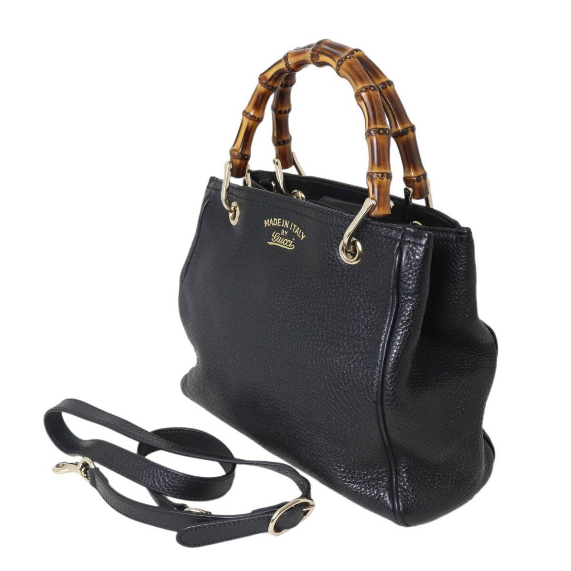 Gucci GUCCI Bamboo 2-way Handbag/Shoulder Bag, Black x 520981 Size ONE SIZE - 3 Thumbnail
