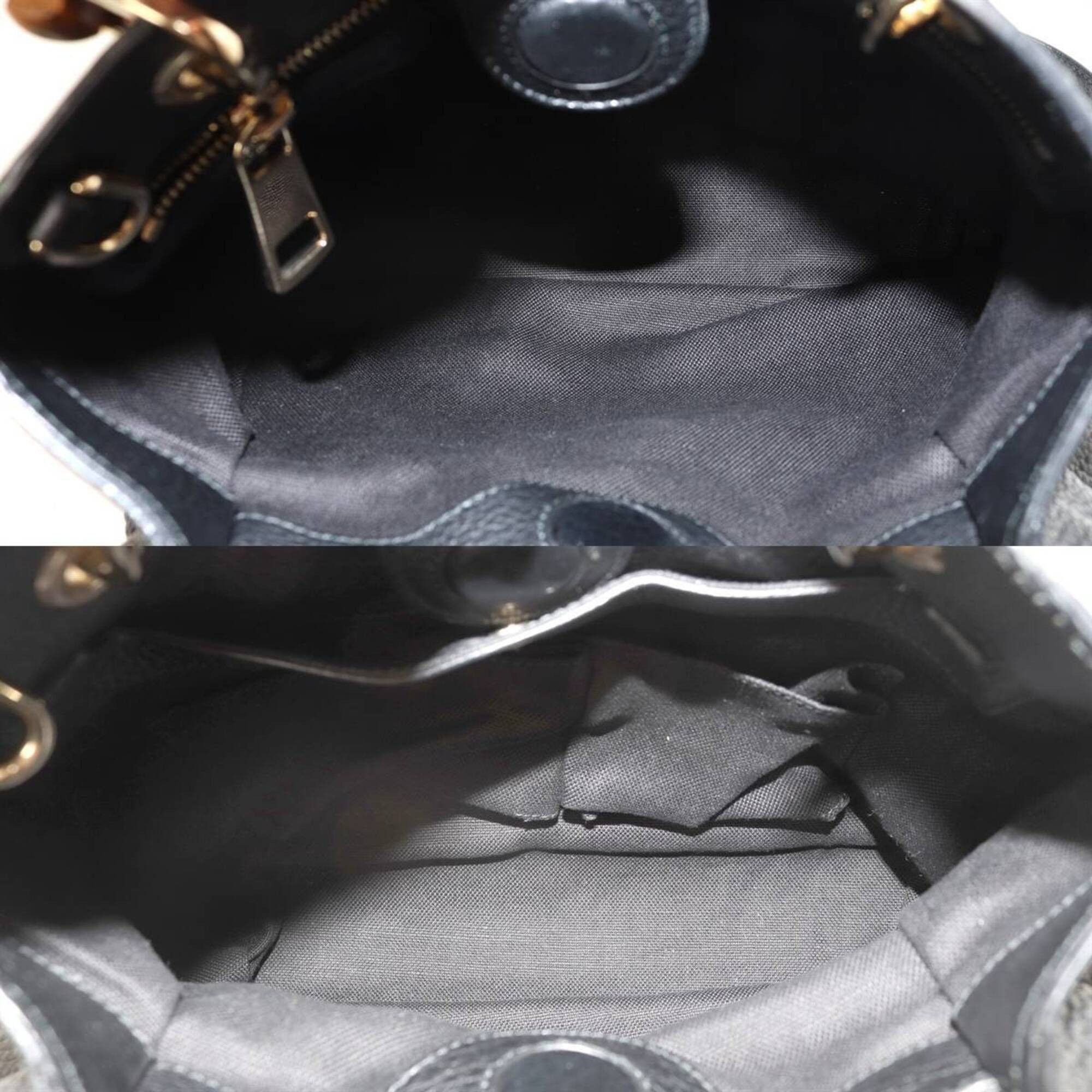 Gucci GUCCI Bamboo 2-way Handbag/Shoulder Bag, Black x 520981 Size ONE SIZE - 9 Thumbnail