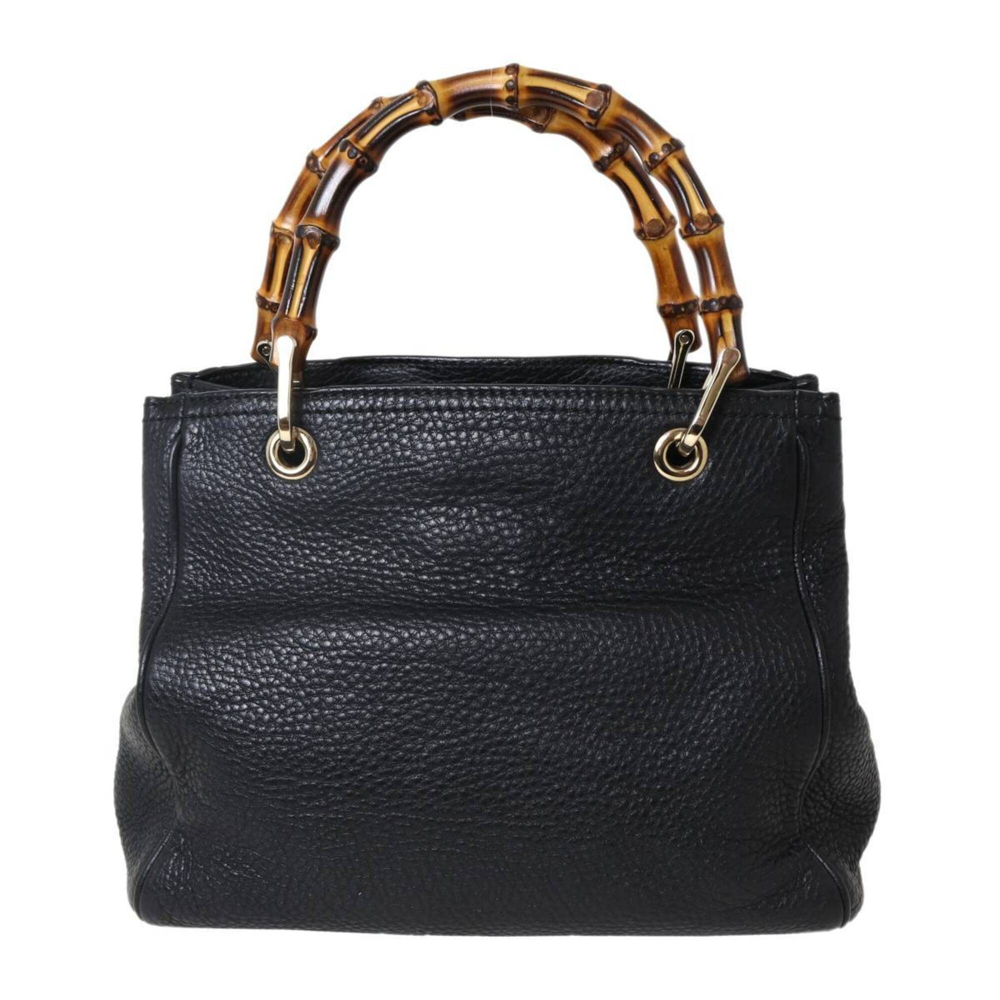 Gucci GUCCI Bamboo 2-way Handbag/Shoulder Bag, Black x 520981 Size ONE SIZE - 2 Thumbnail
