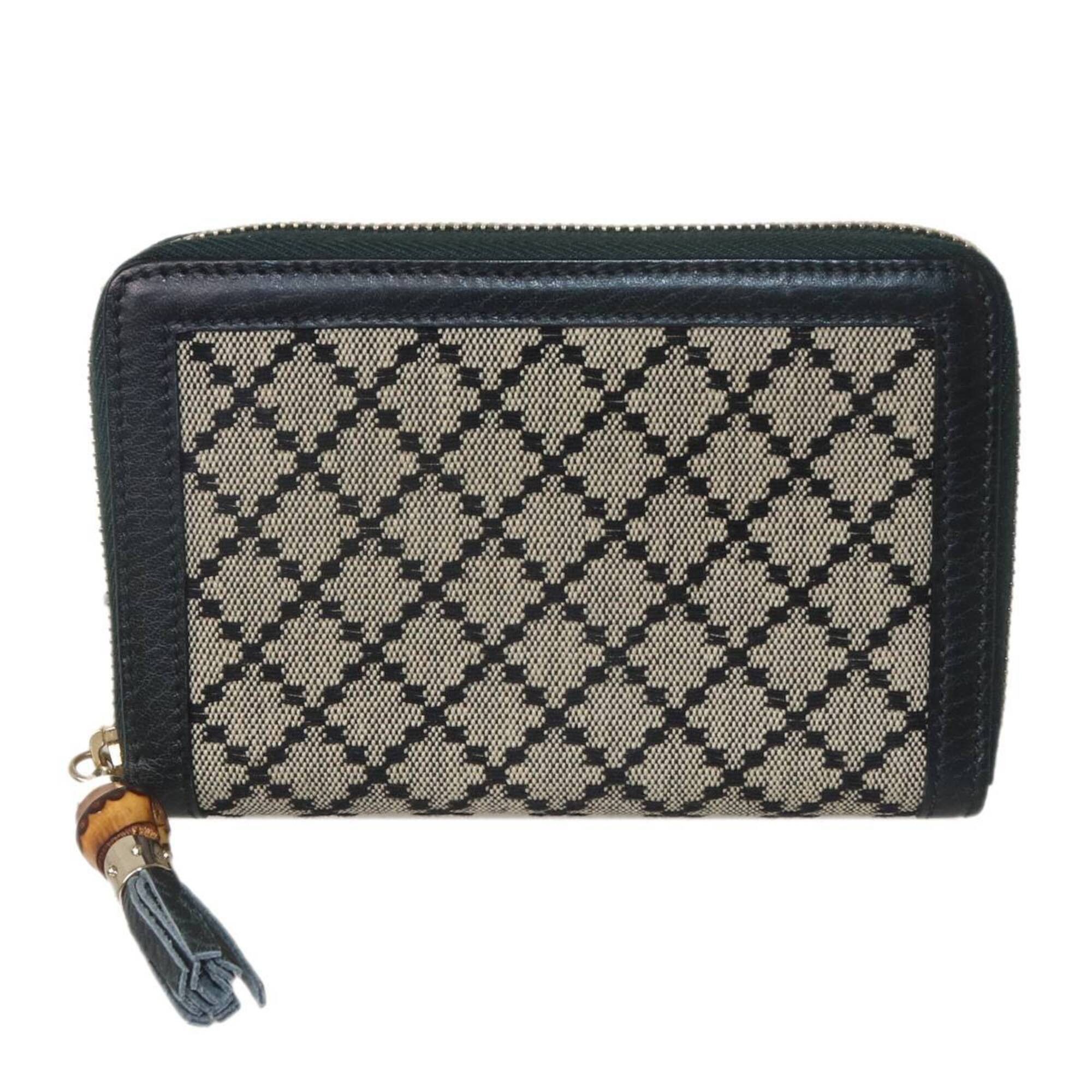 Gucci GUCCI Diamante Round Wallet, Beige x Black, 224256 Size ONE SIZE - 2 Thumbnail