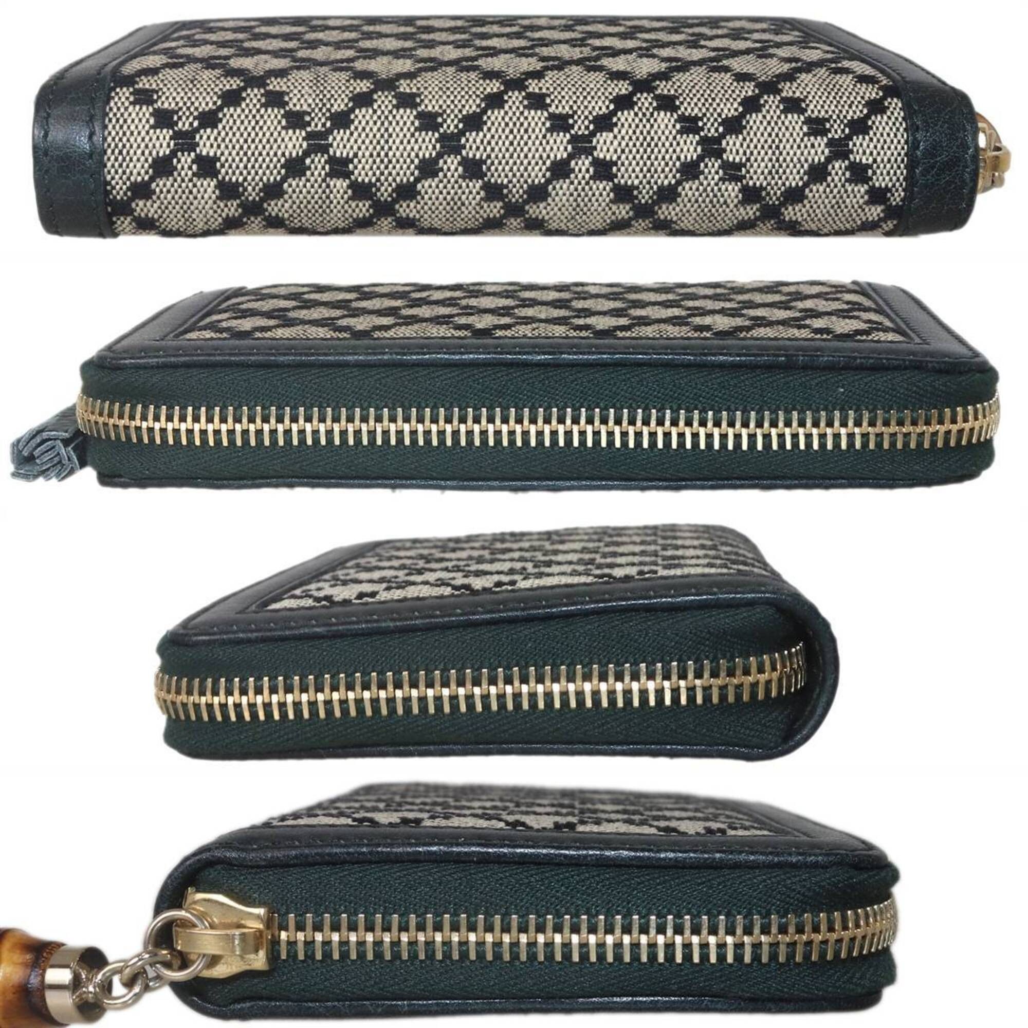 Gucci GUCCI Diamante Round Wallet, Beige x Black, 224256 Size ONE SIZE - 4 Thumbnail