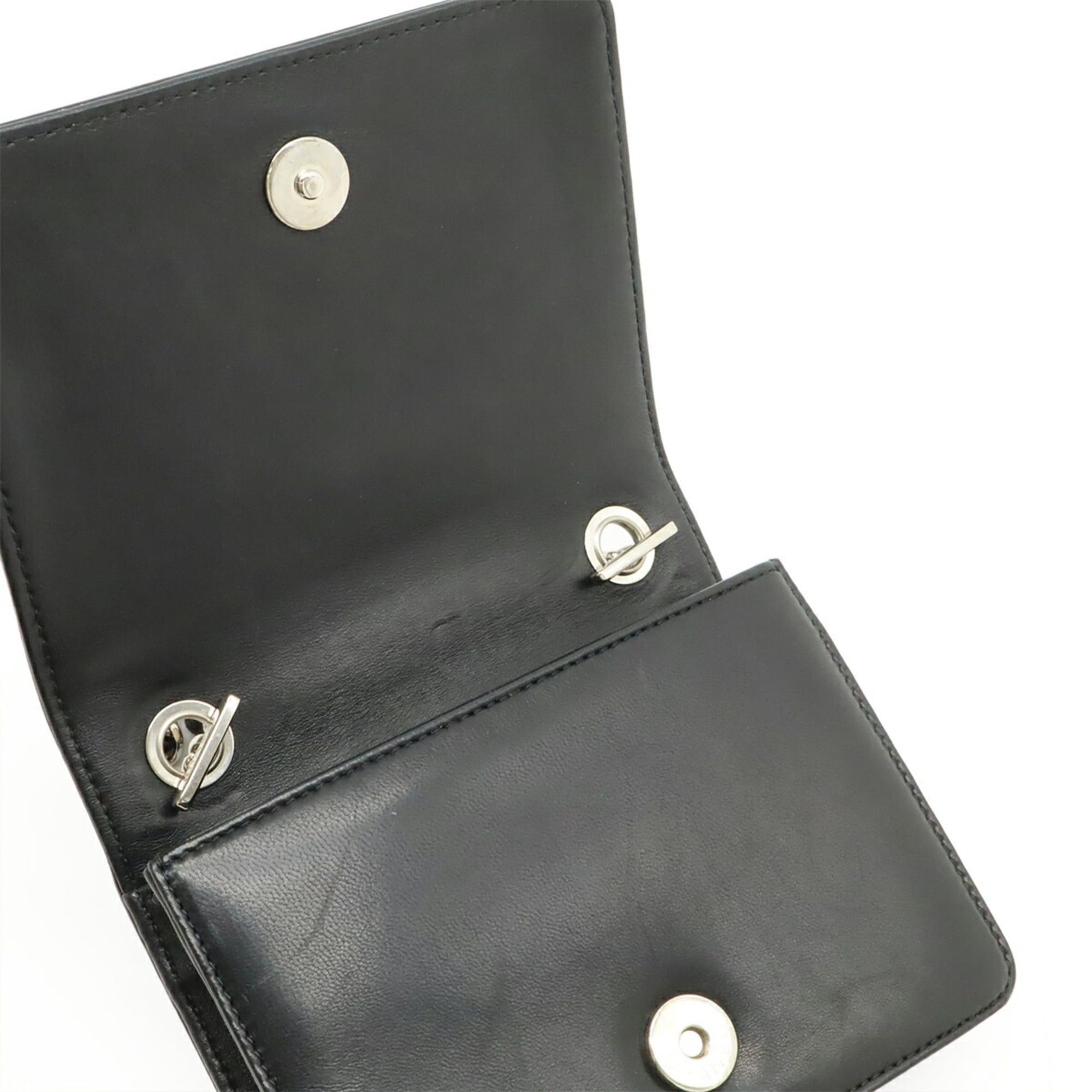 Chanel CHANEL Lego Boy Plastic Coco Mark Border Chain Shoulder Bag Pouch Leather Black White Size ONE SIZE - 7 Thumbnail
