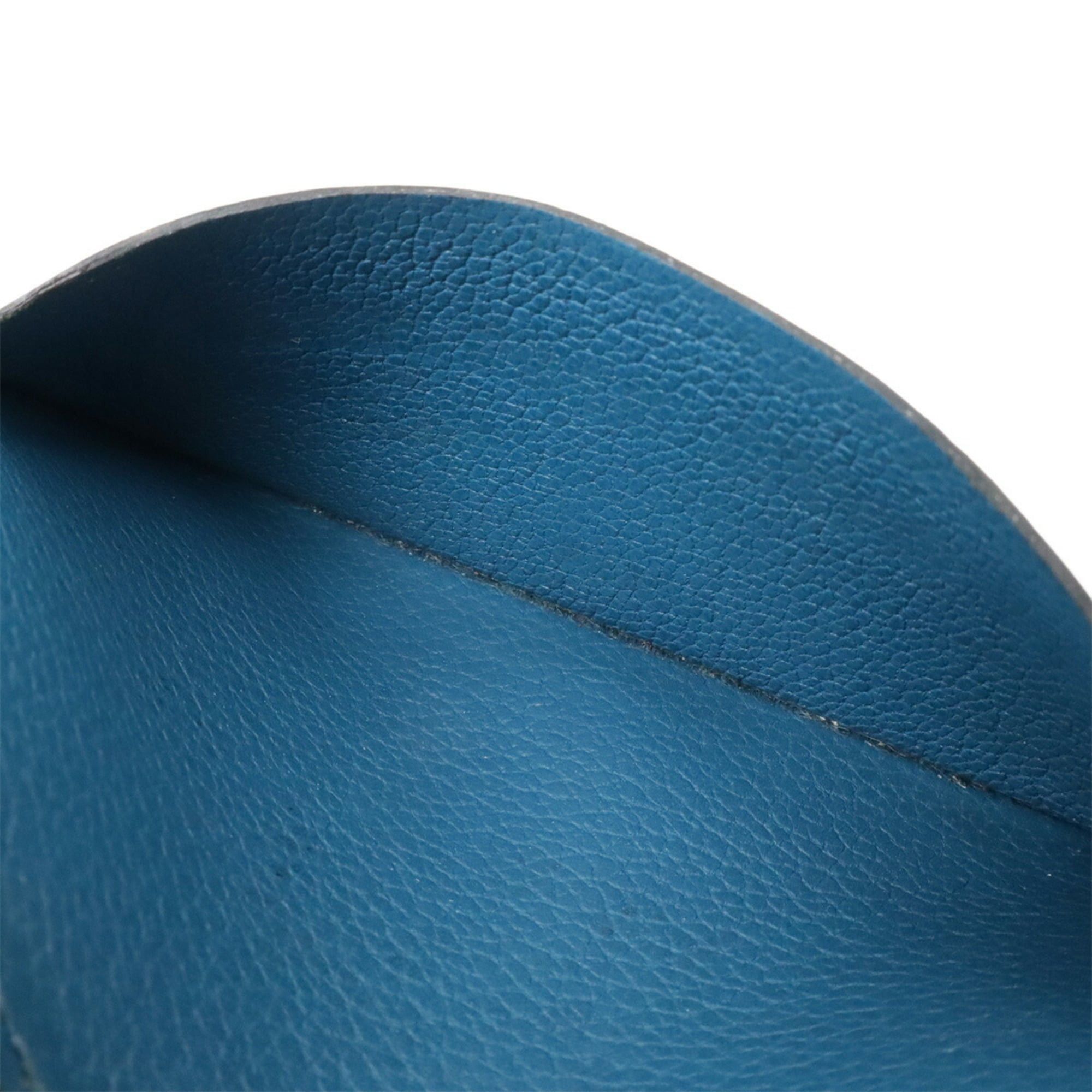 Hermes HERMES Poker Bi-fold Wallet, Money Clip Style, Veau Epsom Leather, Peacock Blue Size ONE SIZE - 7 Thumbnail