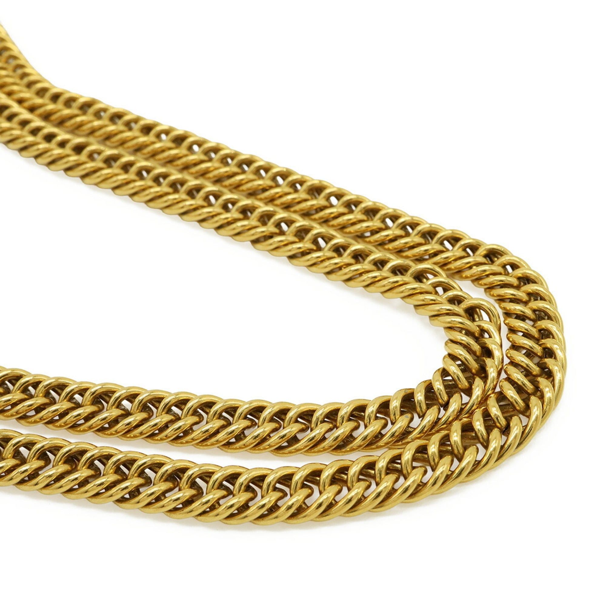 Chanel CHANEL Magnifying Glass Necklace, Double Chain Pendant, Circle, Round, GP Gold Size ONE SIZE - 6 Thumbnail