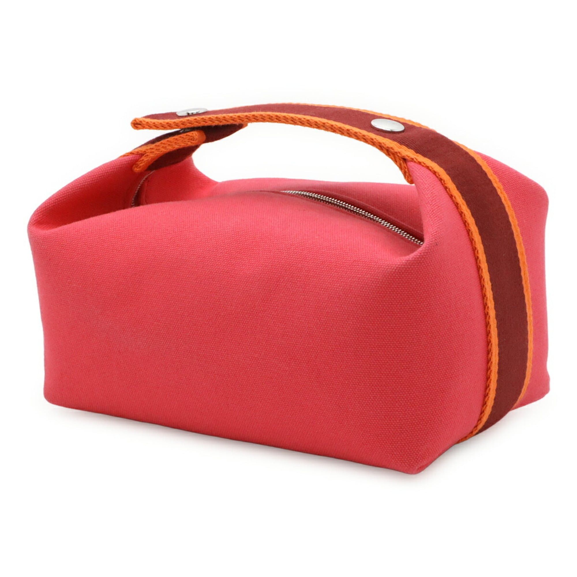 Hermes HERMES Bride à Black PM Bus Pouch Handbag Canvas Hibiscus Pink H104222M Size ONE SIZE - 3 Thumbnail