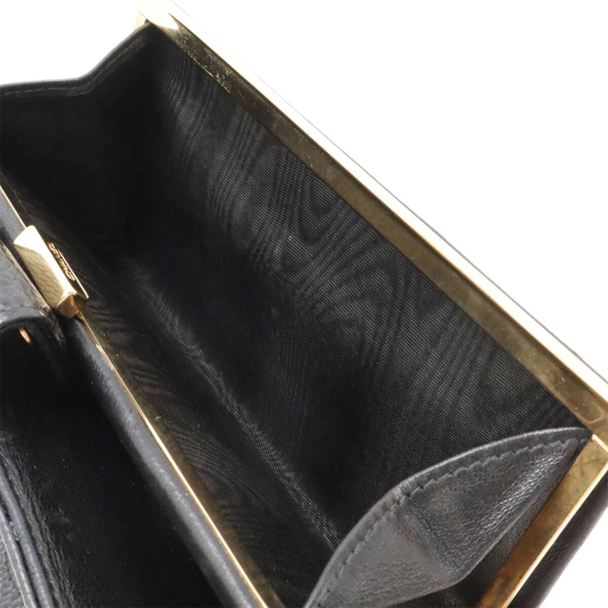Chanel CHANEL Coco Mark Long Wallet, Caviar Leather, Black, A13498 Size ONE SIZE - 9 Thumbnail