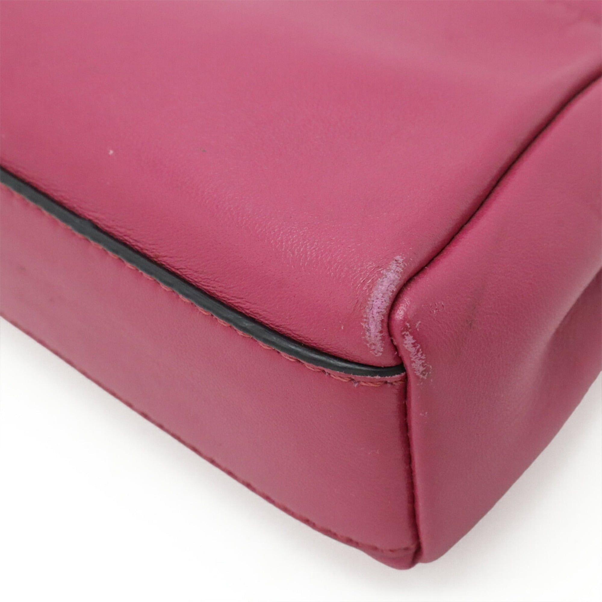 Fendi FENDI Micro Peekaboo Handbag Shoulder Bag Leather Rose Purple 8M0355 Size ONE SIZE - 4 Thumbnail