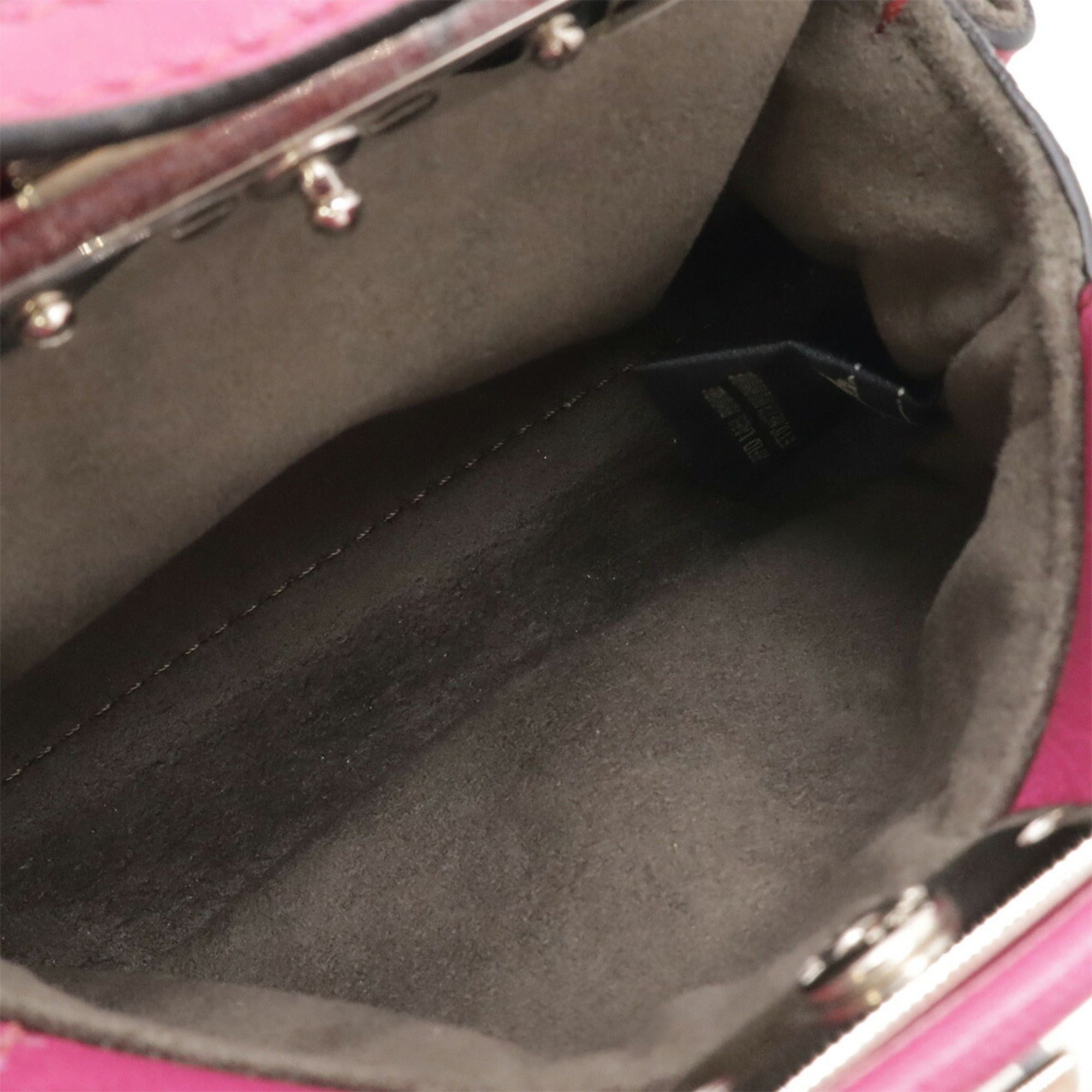 Fendi FENDI Micro Peekaboo Handbag Shoulder Bag Leather Rose Purple 8M0355 Size ONE SIZE - 10 Thumbnail