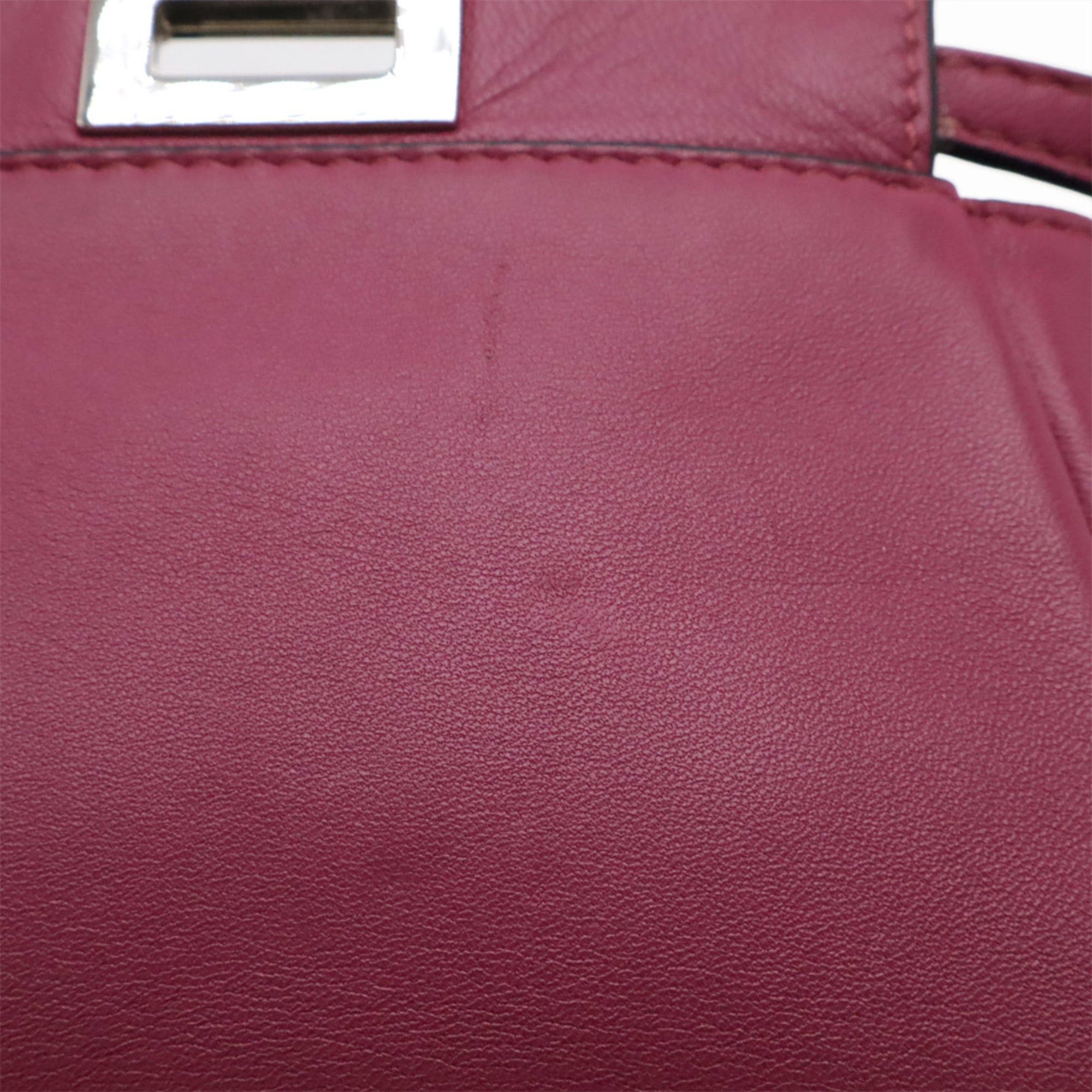 Fendi FENDI Micro Peekaboo Handbag Shoulder Bag Leather Rose Purple 8M0355 Size ONE SIZE - 5 Thumbnail
