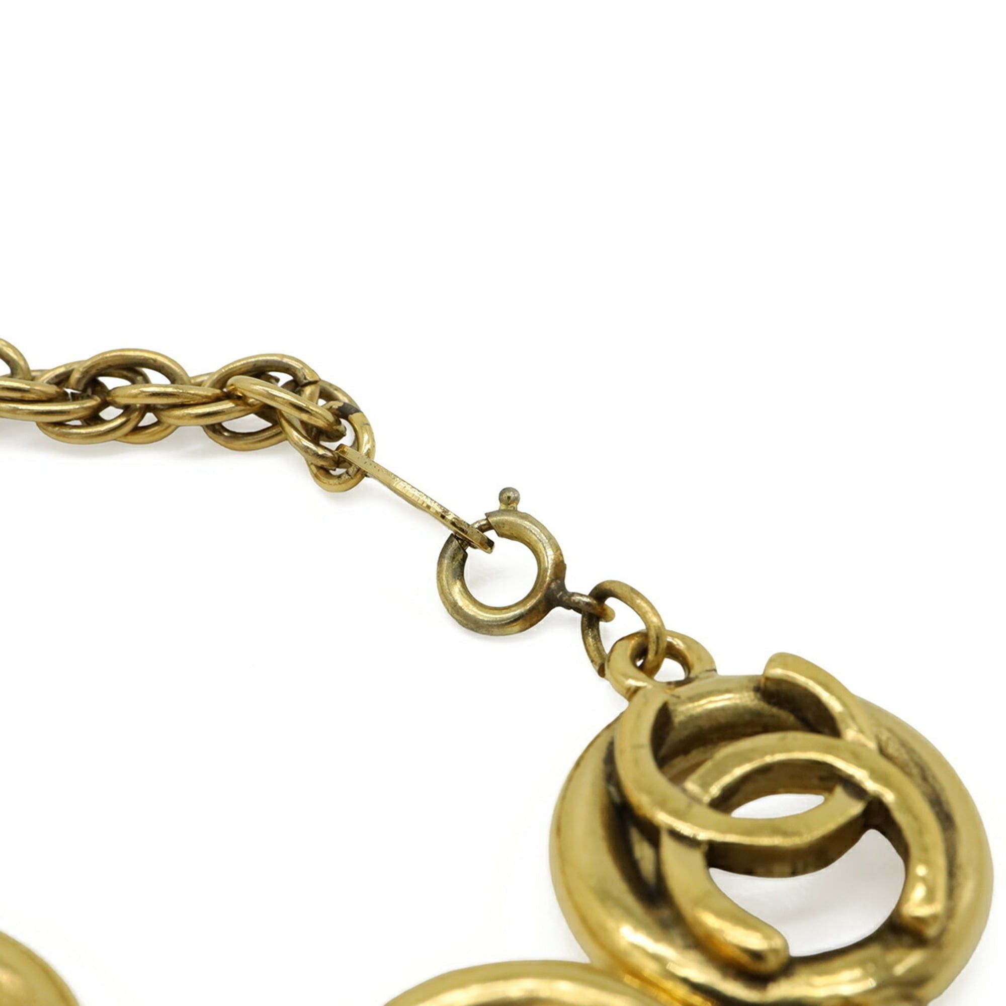 Chanel CHANEL Coco Mark Circle Chain Bracelet GP Gold Size ONE SIZE - 5 Thumbnail