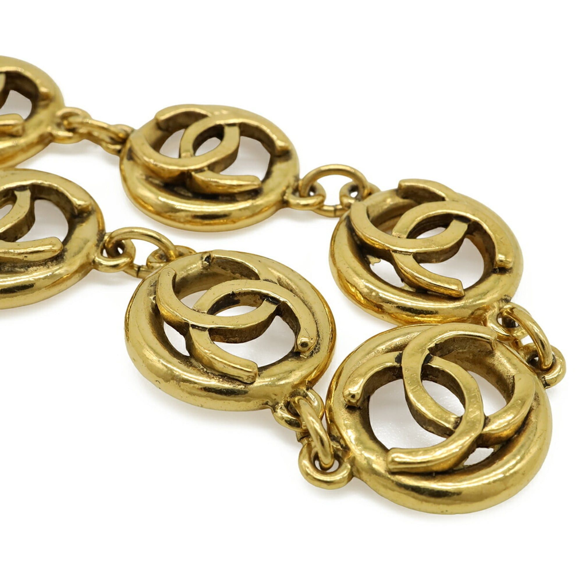 Chanel CHANEL Coco Mark Circle Chain Bracelet GP Gold Size ONE SIZE - 4 Thumbnail