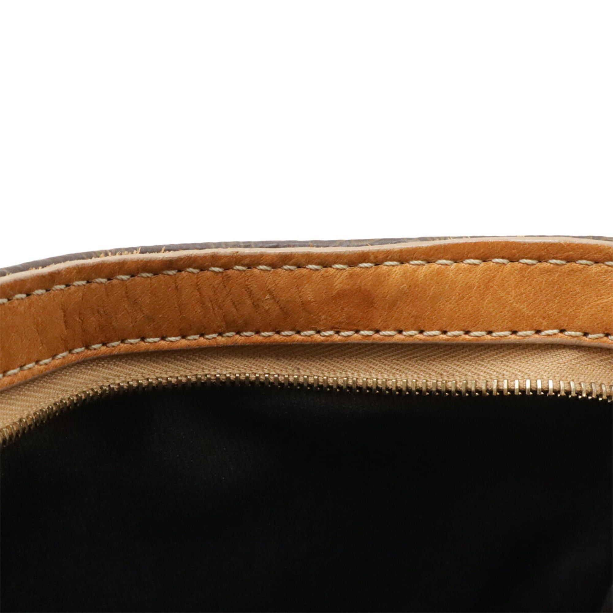 Celine CELINE Macadam pattern handbag, pouch, shoulder bag, leather, dark brown Size ONE SIZE - 10 Thumbnail