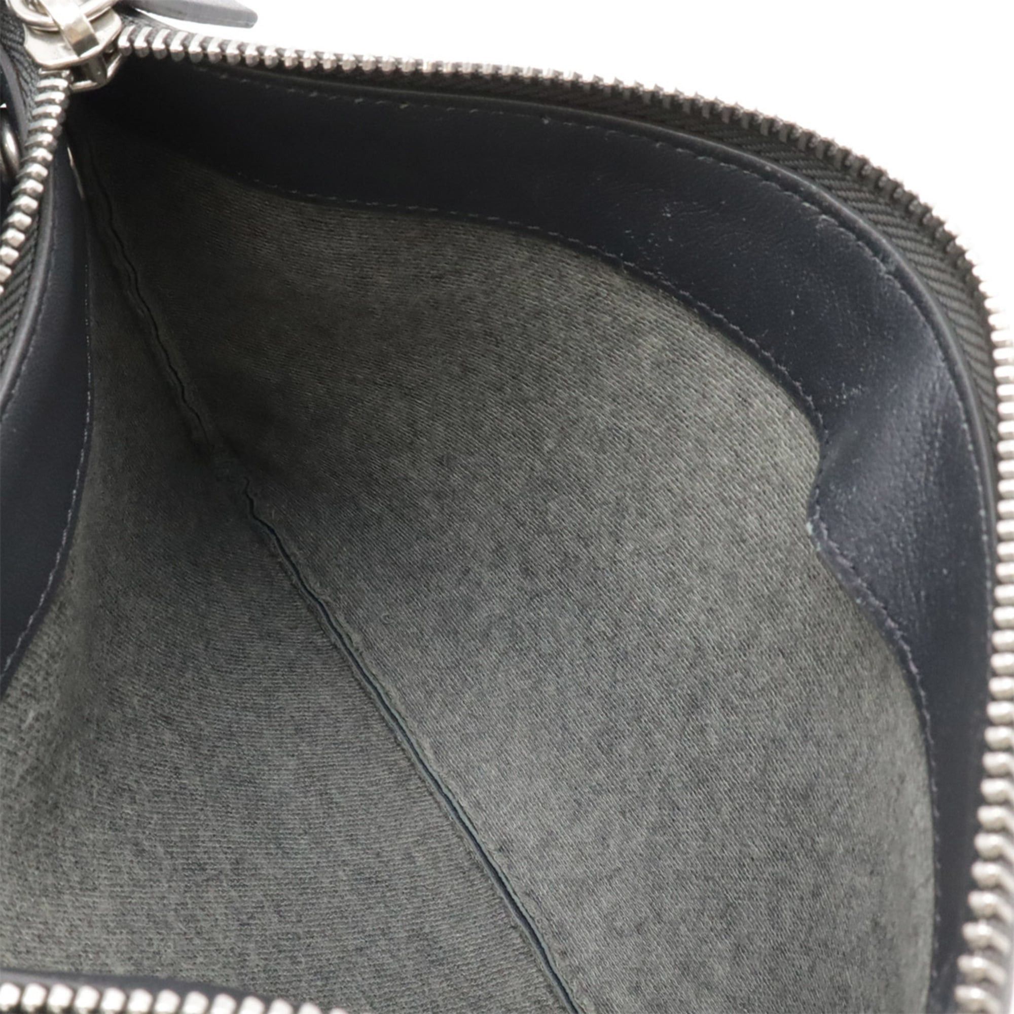 Celine CELINE Trio Small Shoulder Bag, Pouch, Handbag, Leather, Charcoal Gray, 165113 Size ONE SIZE - 9 Thumbnail