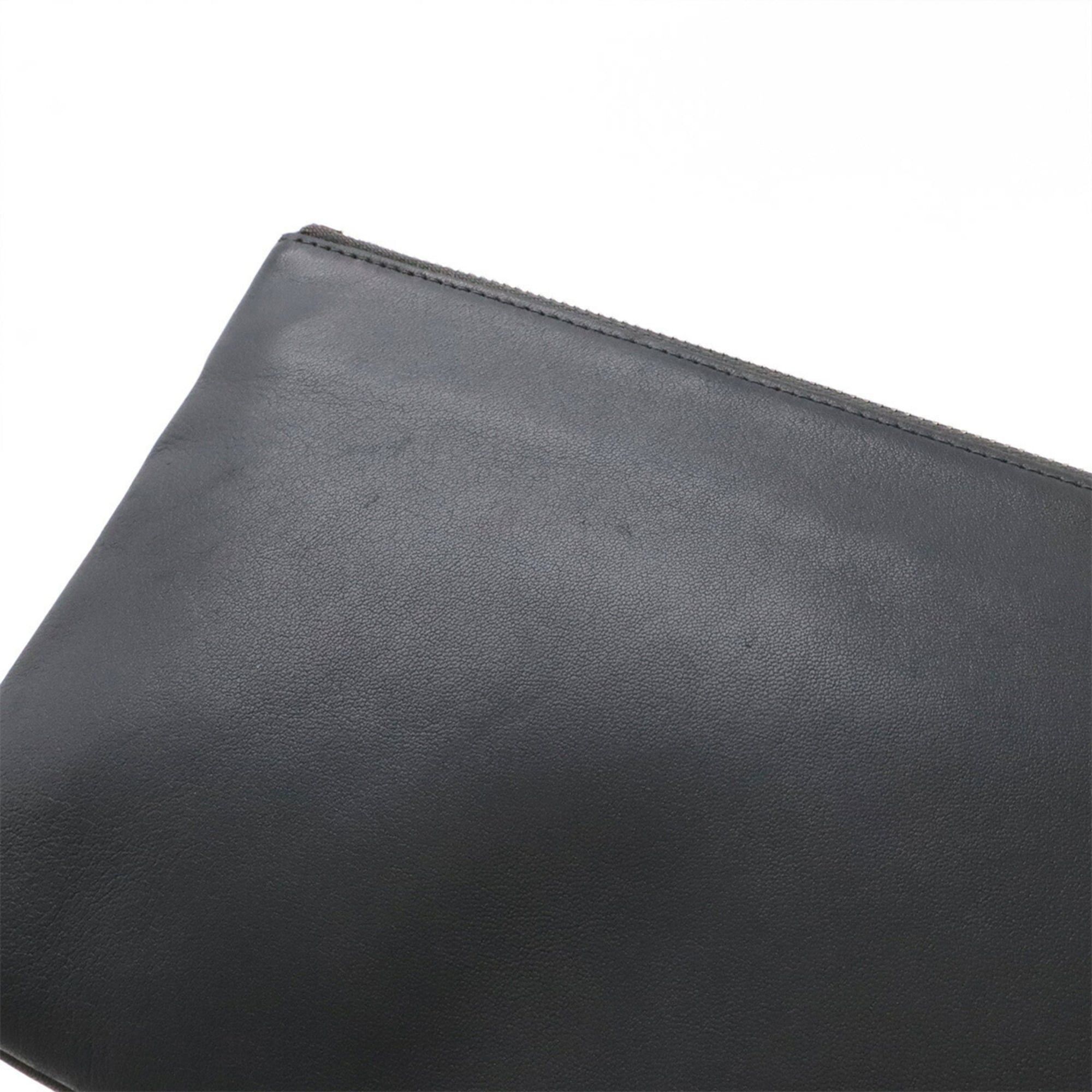 Celine CELINE Trio Small Shoulder Bag, Pouch, Handbag, Leather, Charcoal Gray, 165113 Size ONE SIZE - 6 Thumbnail