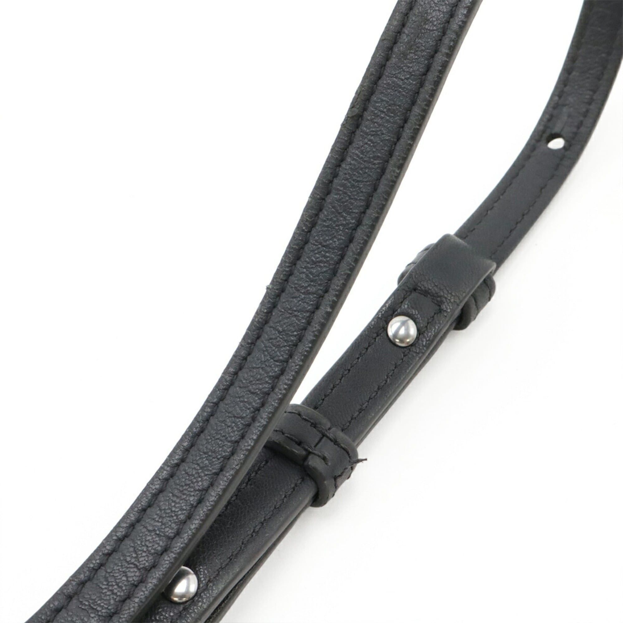 Celine CELINE Trio Small Shoulder Bag, Pouch, Handbag, Leather, Charcoal Gray, 165113 Size ONE SIZE - 8 Thumbnail