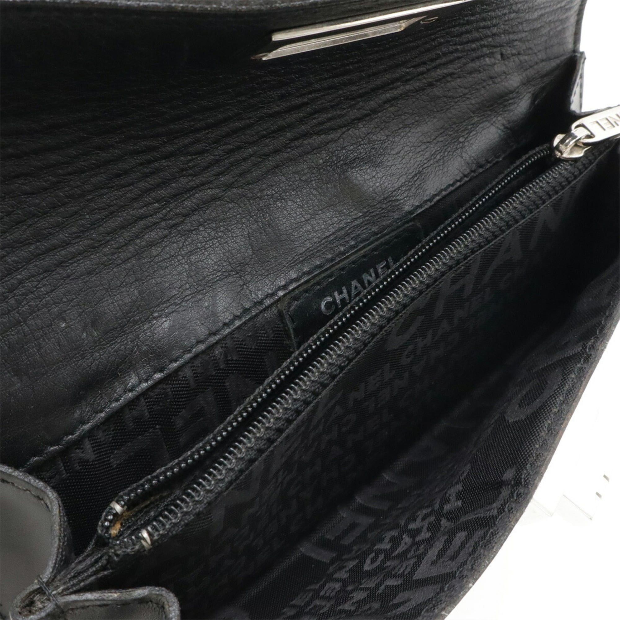 Chanel CHANEL 2.55 Belt Bag, Waist Bum Clutch Leather, Black, Chain Missing, #85 Size ONE SIZE - 8 Thumbnail