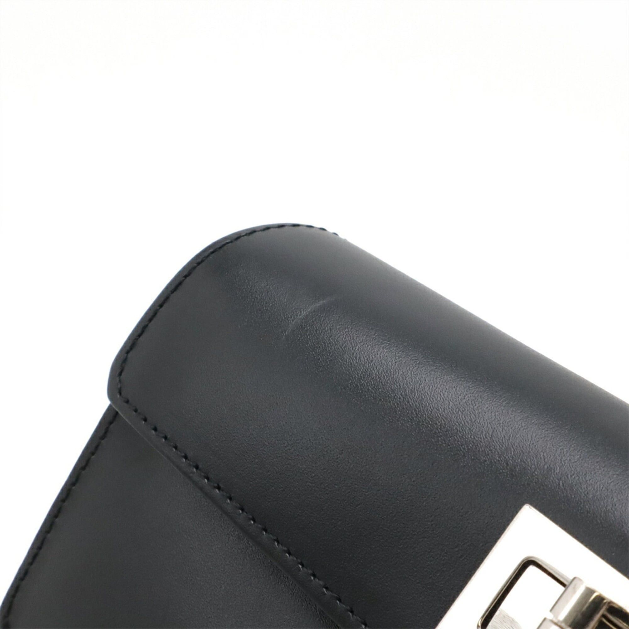 Chanel CHANEL 2.55 Belt Bag, Waist Bum Clutch Leather, Black, Chain Missing, #85 Size ONE SIZE - 6 Thumbnail
