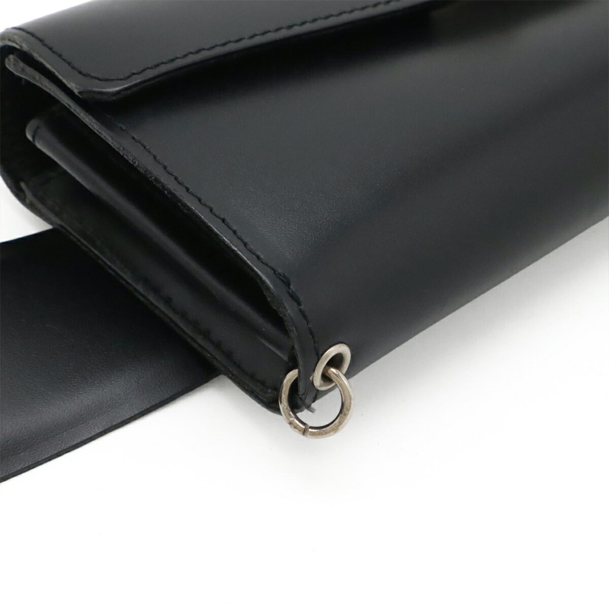Chanel CHANEL 2.55 Belt Bag, Waist Bum Clutch Leather, Black, Chain Missing, #85 Size ONE SIZE - 4 Thumbnail