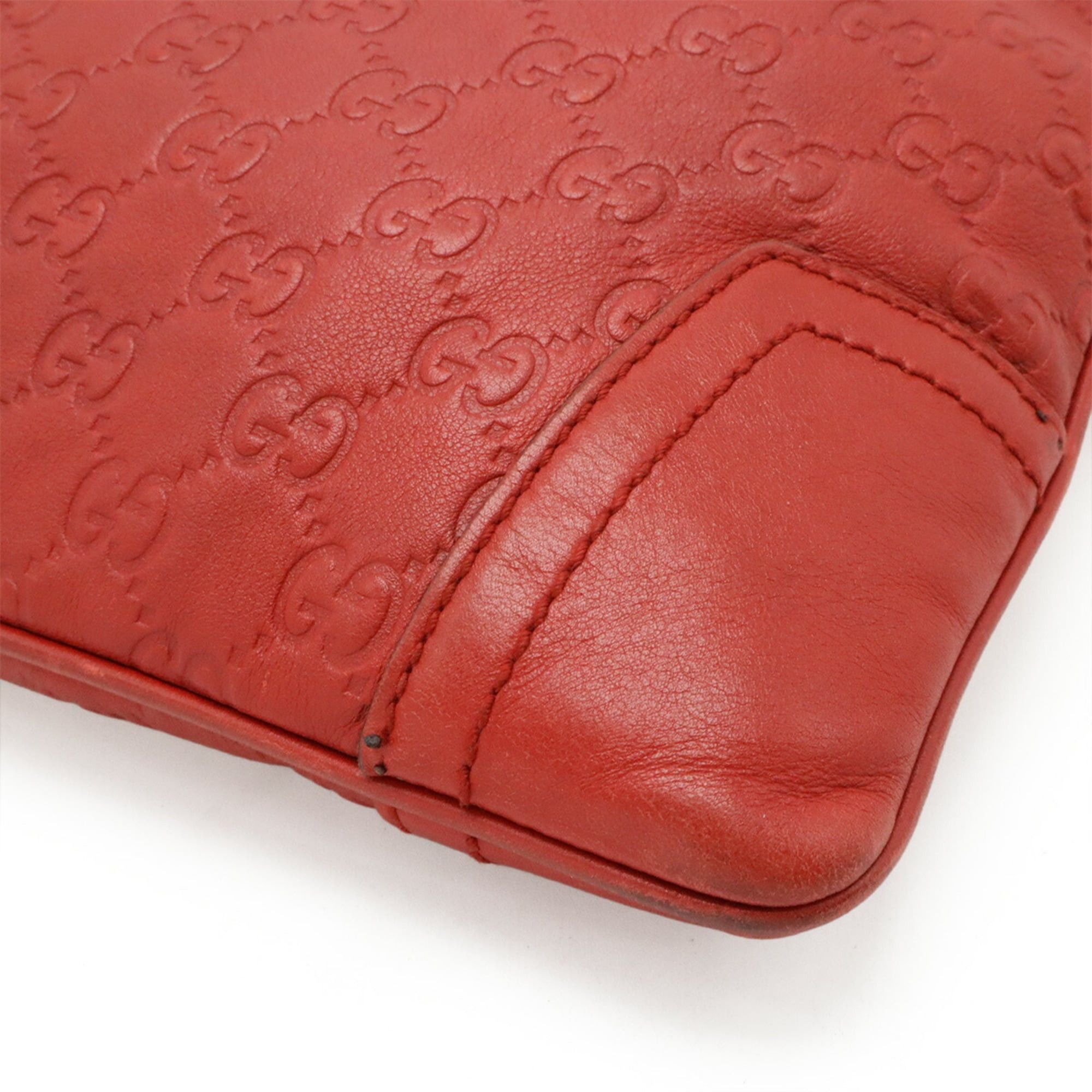Gucci GUCCI Guccissima Sherry Line Shoulder Bag Handbag Leather Red 2008 Beijing Olympics 193715 Size ONE SIZE - 4 Thumbnail