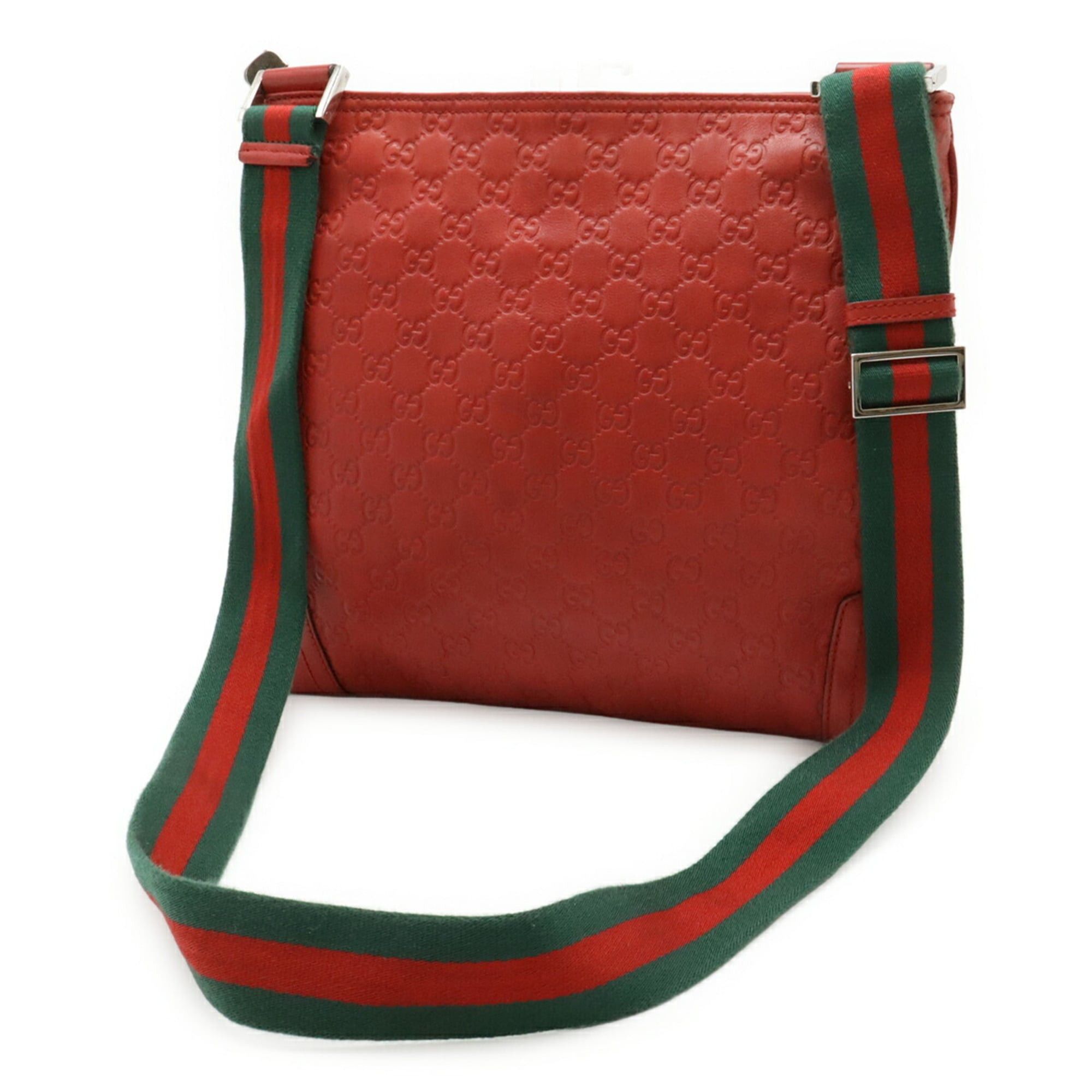Gucci GUCCI Guccissima Sherry Line Shoulder Bag Handbag Leather Red 2008 Beijing Olympics 193715 Size ONE SIZE - 3 Thumbnail