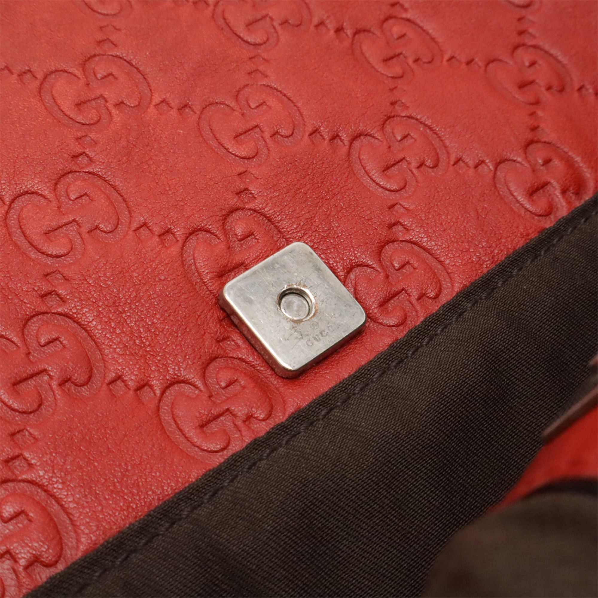 Gucci GUCCI Guccissima Sherry Line Shoulder Bag Handbag Leather Red 2008 Beijing Olympics 193715 Size ONE SIZE - 10 Thumbnail