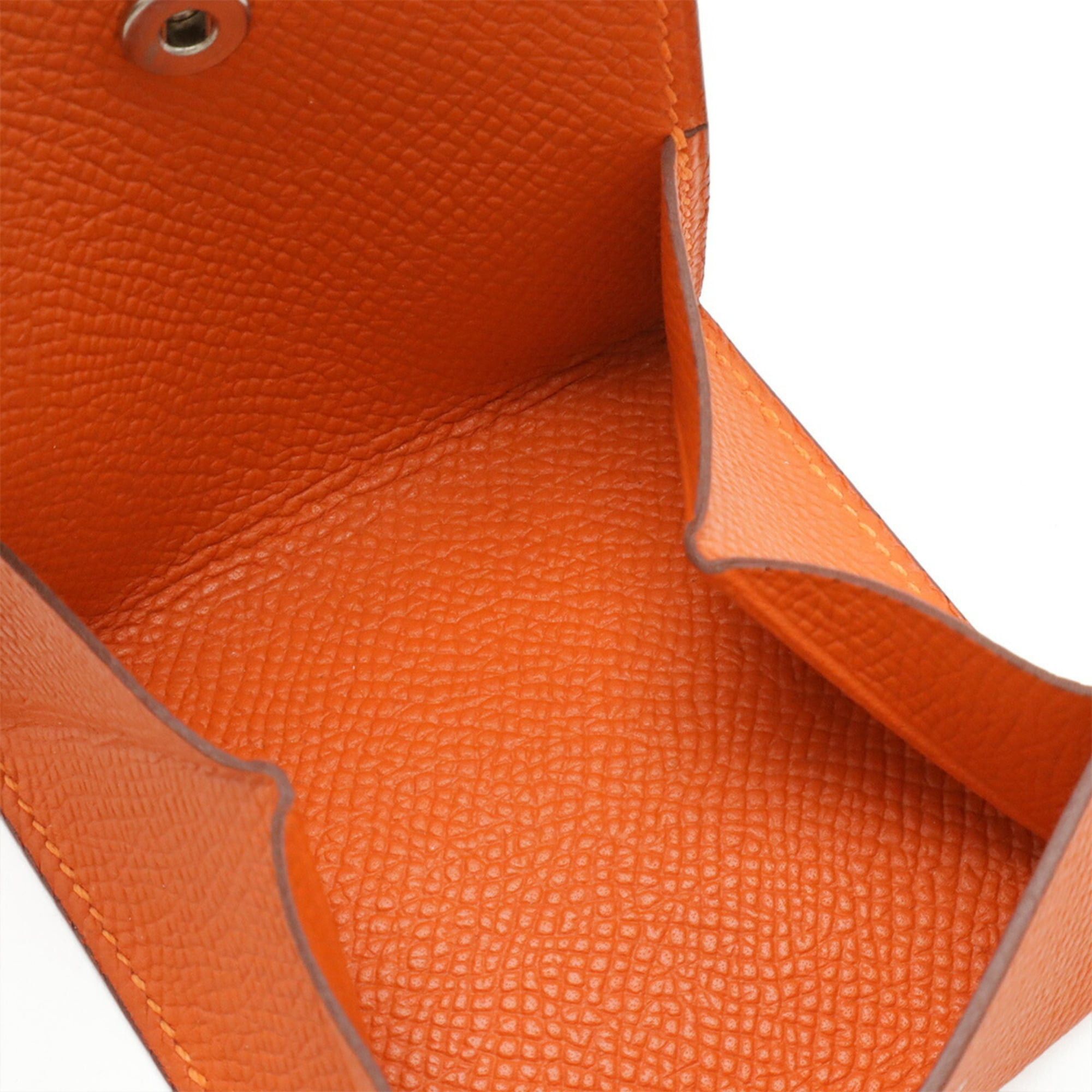 Hermes HERMES MC2 Portemonnaie Watt Wallet/Coin Purse, Square Shape, Veau Epsom Leather, Orange, □O Stamp Size ONE SIZE - 6 Thumbnail