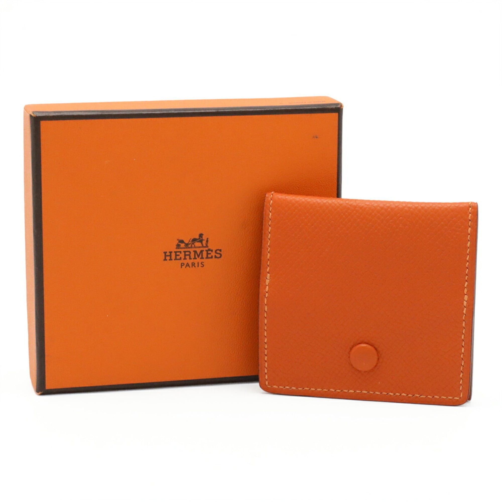 Hermes HERMES MC2 Portemonnaie Watt Wallet/Coin Purse, Square Shape, Veau Epsom Leather, Orange, □O Stamp Size ONE SIZE - 7 Thumbnail