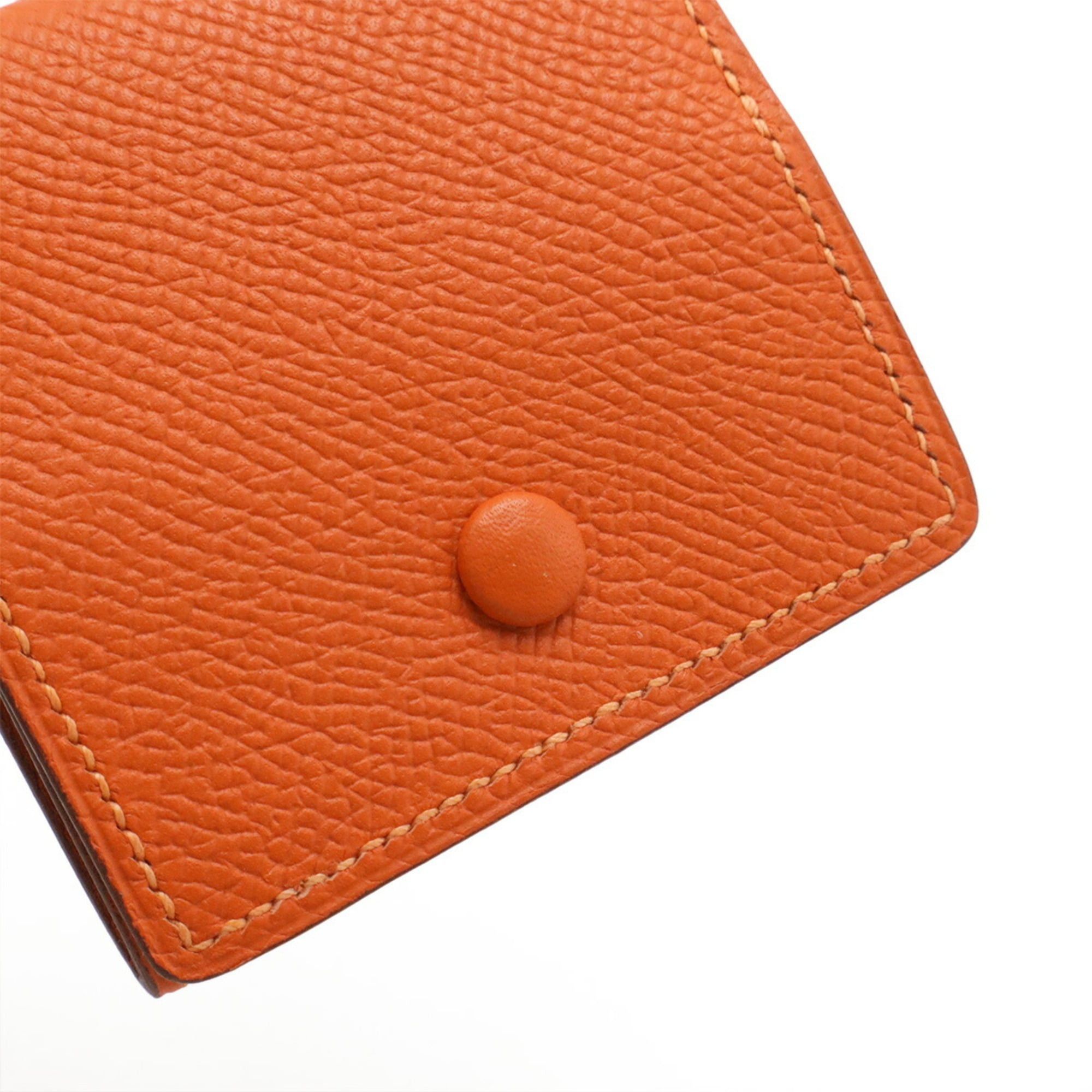 Hermes HERMES MC2 Portemonnaie Watt Wallet/Coin Purse, Square Shape, Veau Epsom Leather, Orange, □O Stamp Size ONE SIZE - 5 Thumbnail