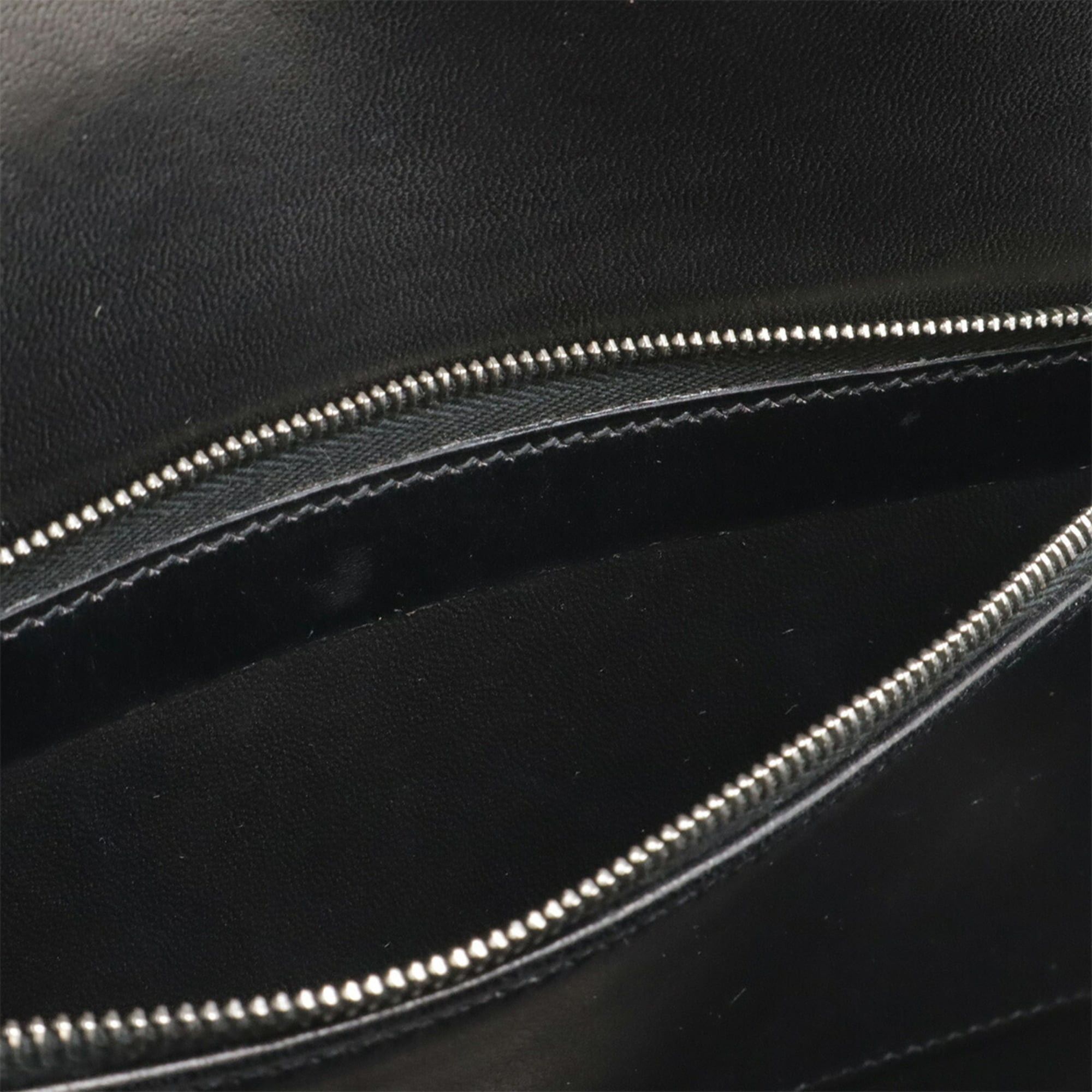 Hermes HERMES Martine Shoulder Bag, Flap Box Calf Leather, Black, D Stamp Size ONE SIZE - 10 Thumbnail