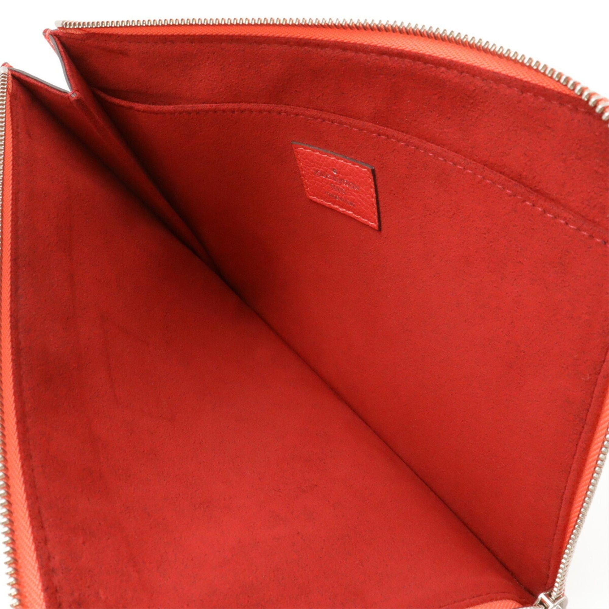 Louis Vuitton LOUIS VUITTON Pochette Jour PM Second Bag Clutch Handbag Pouch L-shaped Taurillon Leather Poppy Petal R99586 Size ONE SIZE - 6 Thumbnail