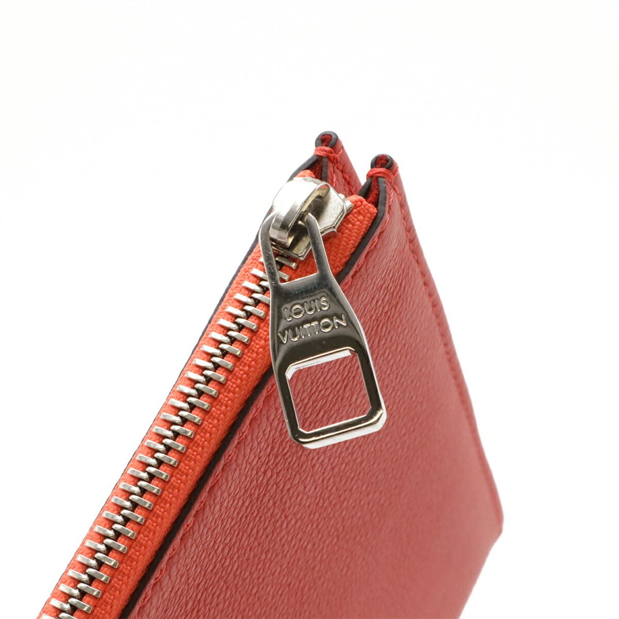 Louis Vuitton LOUIS VUITTON Pochette Jour PM Second Bag Clutch Handbag Pouch L-shaped Taurillon Leather Poppy Petal R99586 Size ONE SIZE - 5 Thumbnail