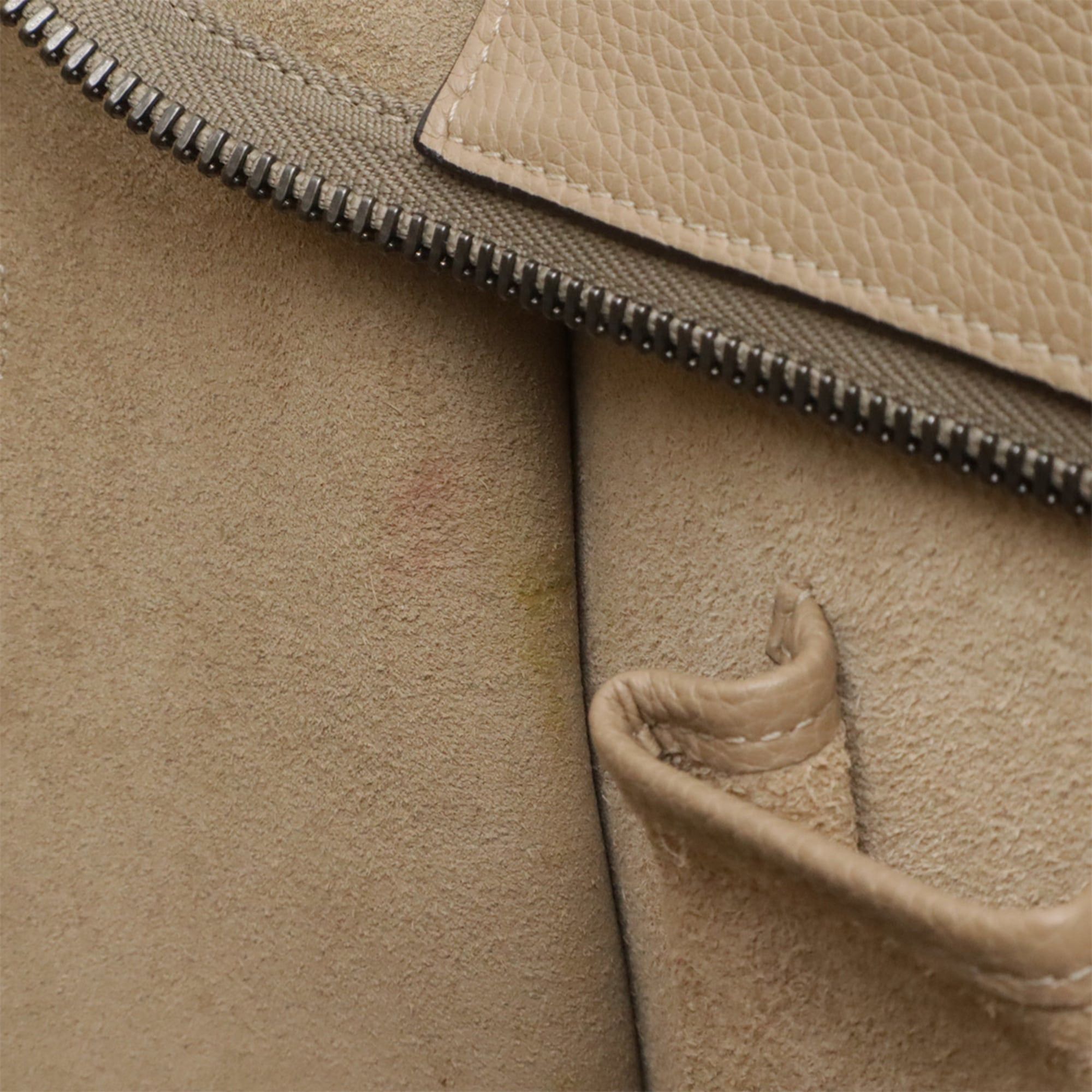 Celine CELINE Luggage Mini Shopper Tote Bag Handbag Leather Beige 165213 Size ONE SIZE - 10 Thumbnail