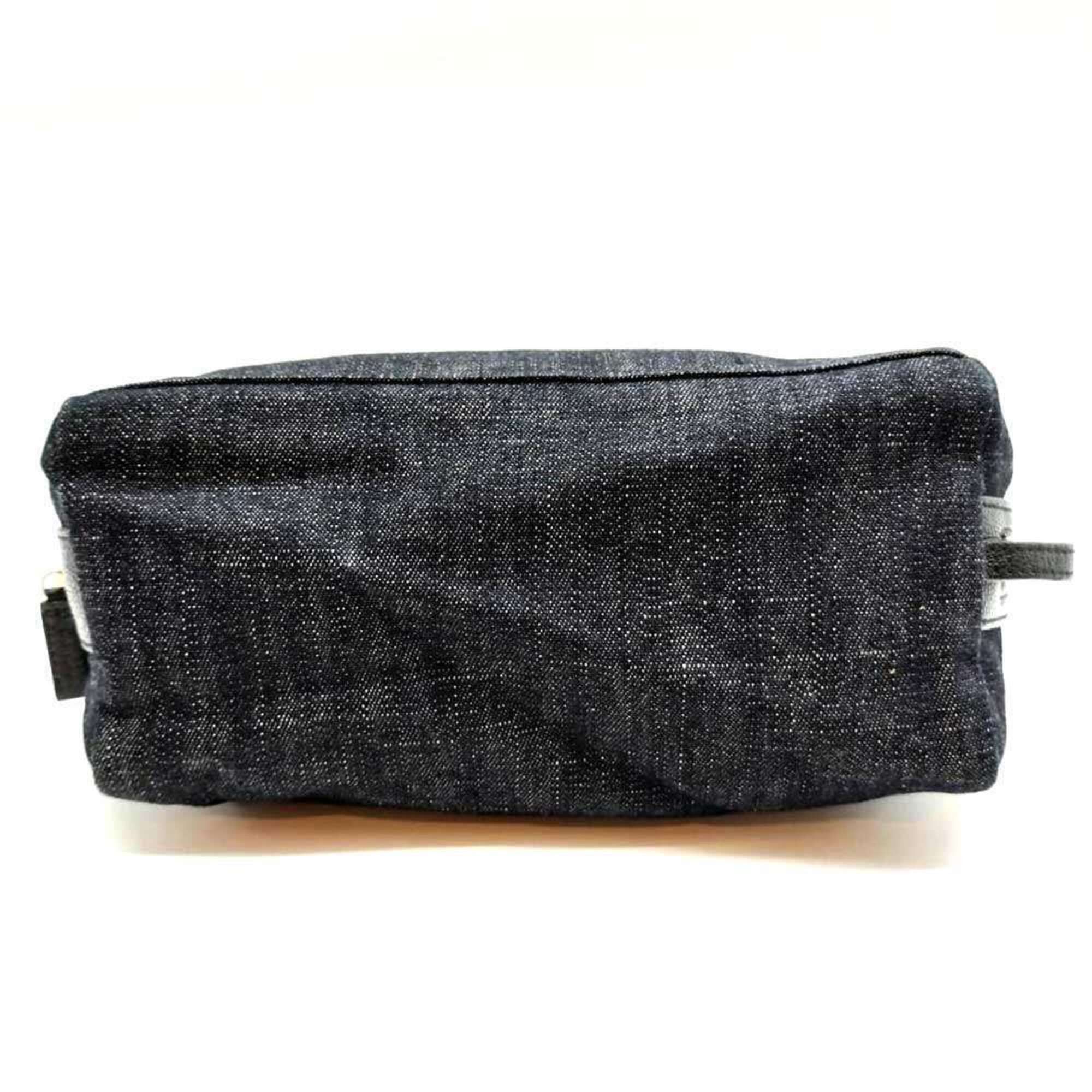 Prada Prada Multi Pouch, Denim Canvas, Navy, Triangle Design, Women's PRADA Size ONE SIZE - 3 Thumbnail