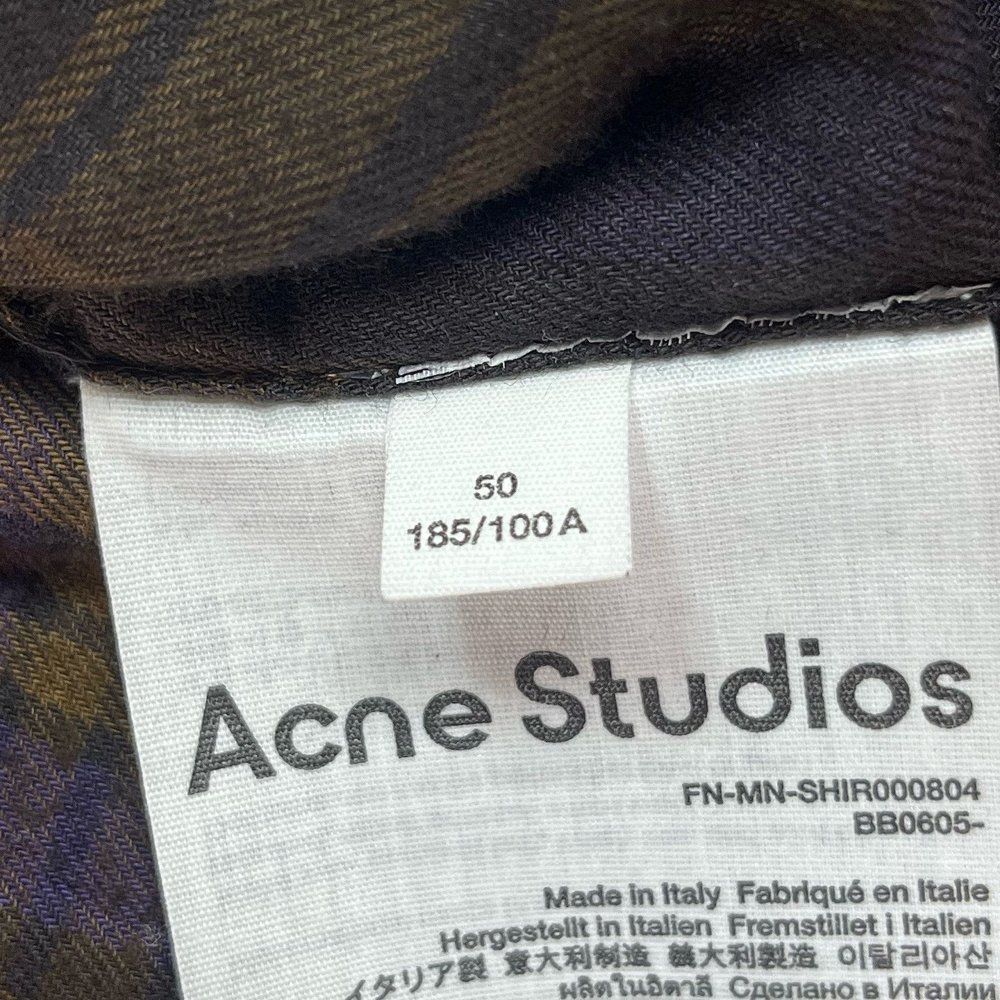 Acne Studios Acne Studios Gradient Plaid Hooded Shirt Size 50 Size US M / EU 48-50 / 2 - 4 Thumbnail