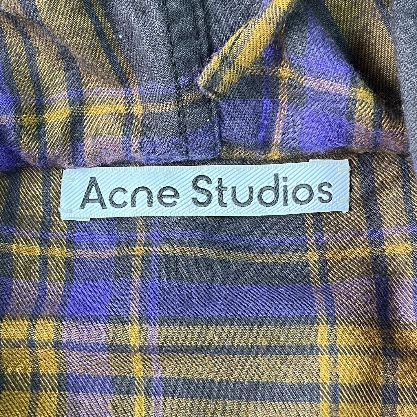 Acne Studios Acne Studios Gradient Plaid Hooded Shirt Size 50 Size US M / EU 48-50 / 2 - 3 Thumbnail