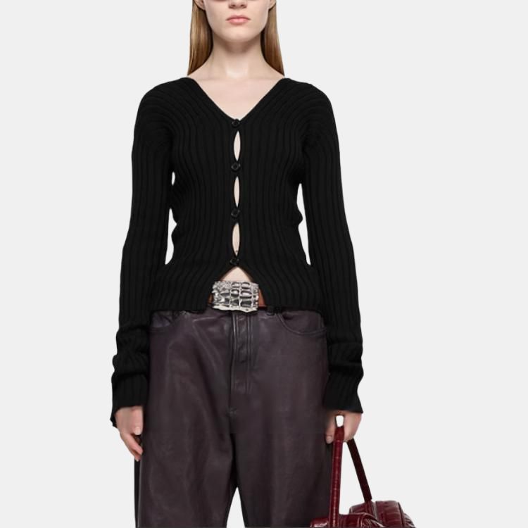 Acne Studios Acne Studios Ribbed Knit Button Up Cardigan Size S Size S / US 4 / IT 40 - 7 Thumbnail