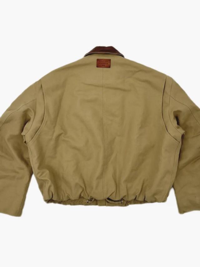 Acne Studios Acne Studios Leather Collar Cotton Jacket Khaki Size 48 Size US M / EU 48-50 / 2 - 2 Thumbnail