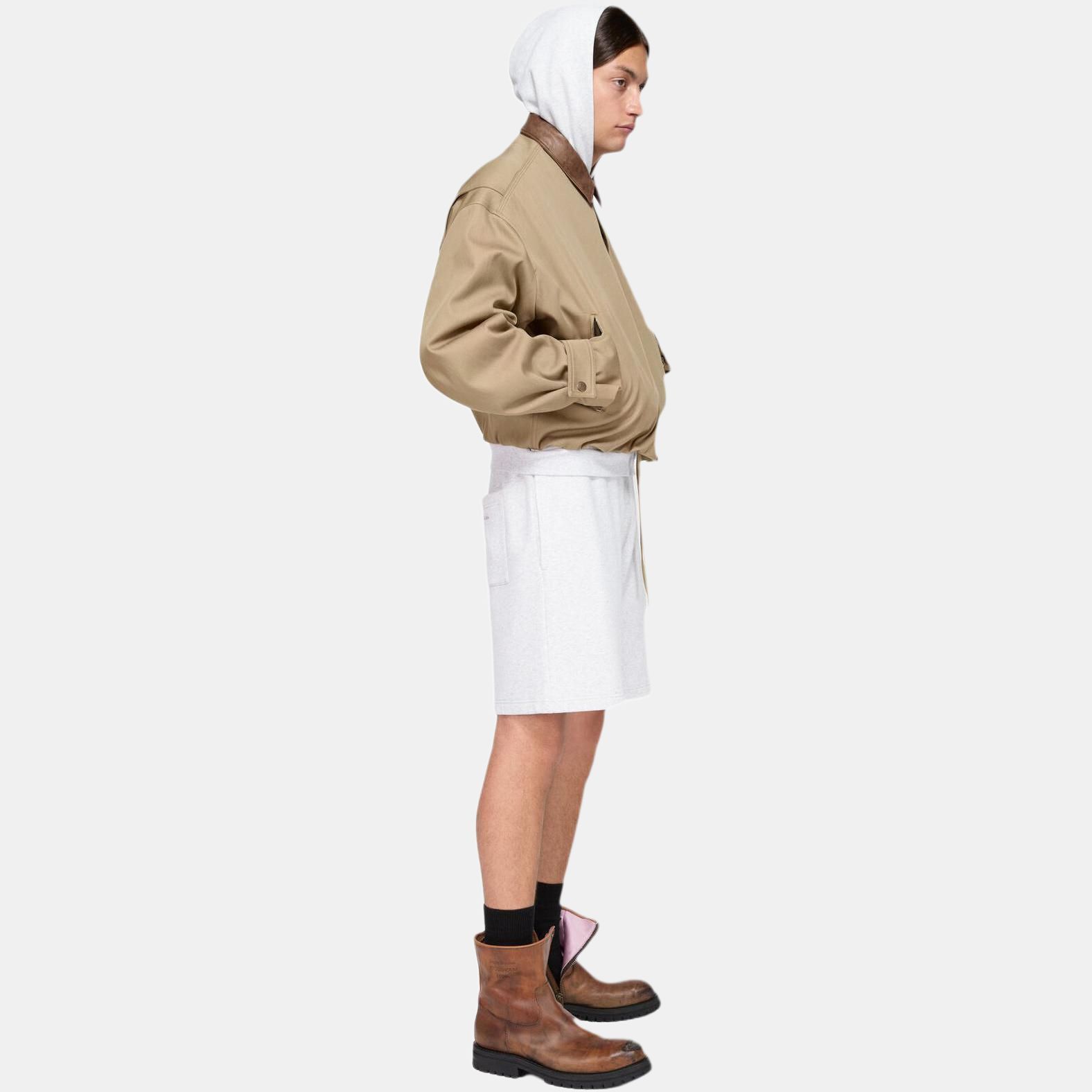 Acne Studios Acne Studios Leather Collar Cotton Jacket Khaki Size 48 Size US M / EU 48-50 / 2 - 8 Thumbnail