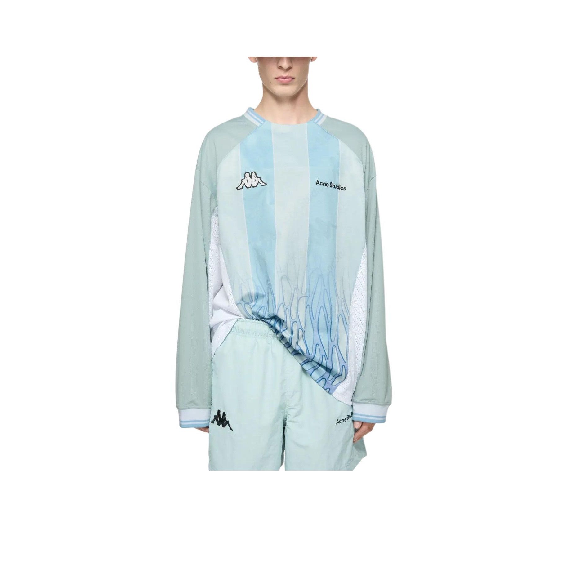 Acne Studios Acne Studios x Kappa Logo Striped Long Sleeve T-Shirt L Size US L / EU 52-54 / 3 - 7 Thumbnail