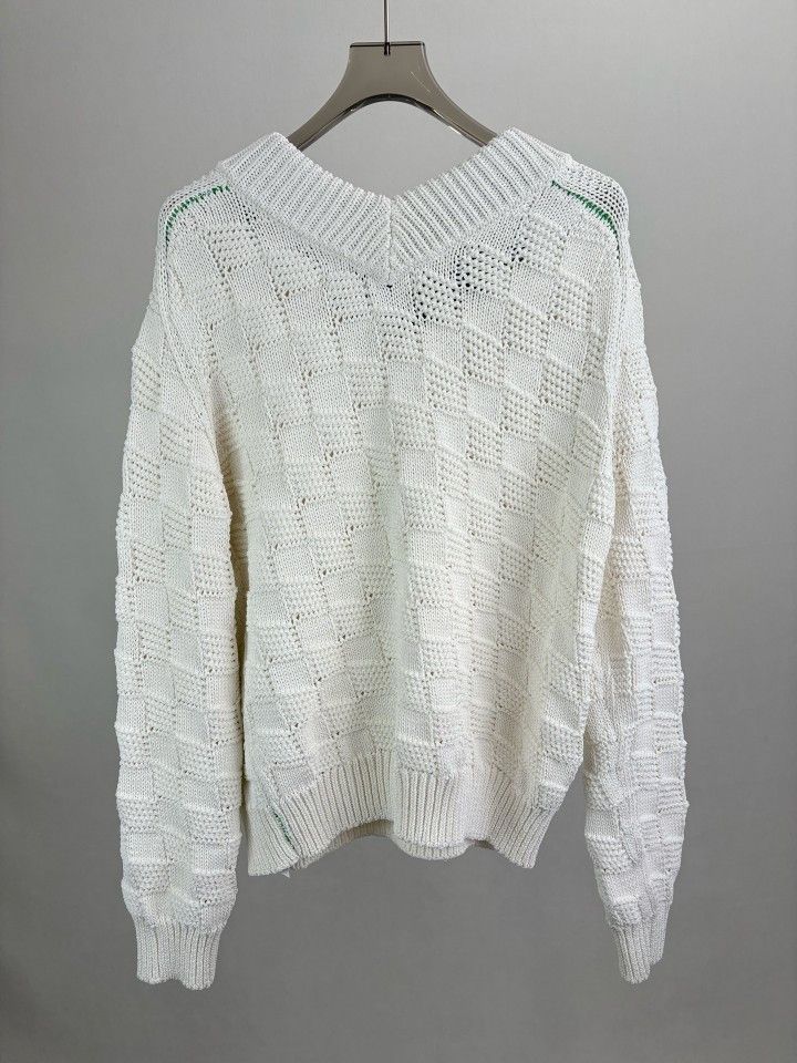 Bottega Veneta Bottega Veneta Checkered Knit Sweater Size XL Size XL / US 12-14 / IT 48-50 - 2 Thumbnail
