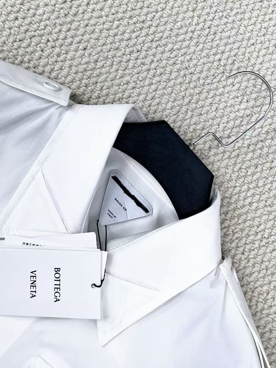 Bottega Veneta Bottega Veneta White Cotton Shirt Size 52 Size US L / EU 52-54 / 3 - 3 Thumbnail