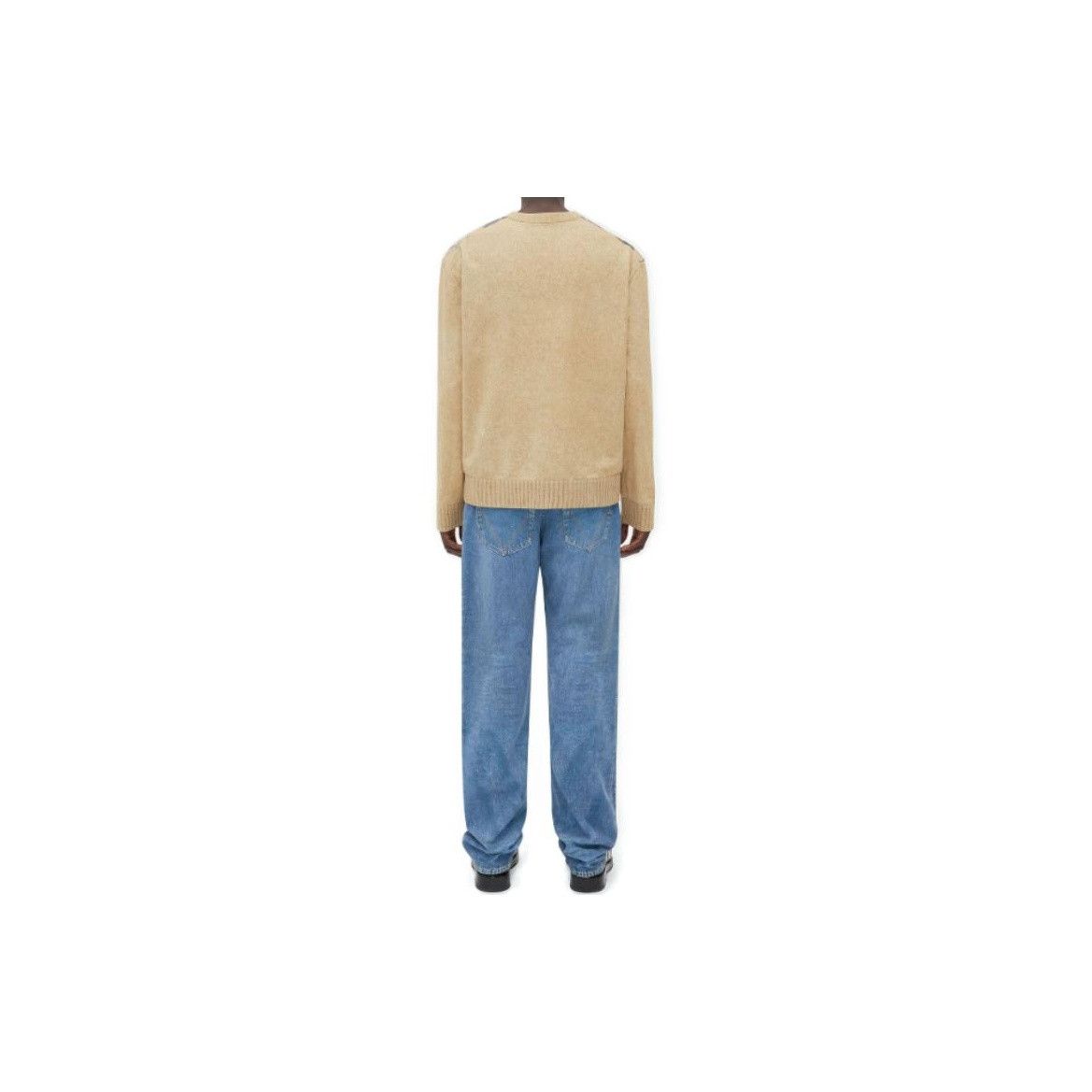 Bottega Veneta Bottega Veneta Argyle Leather V-Neck Sweater Size M Size US M / EU 48-50 / 2 - 8 Thumbnail