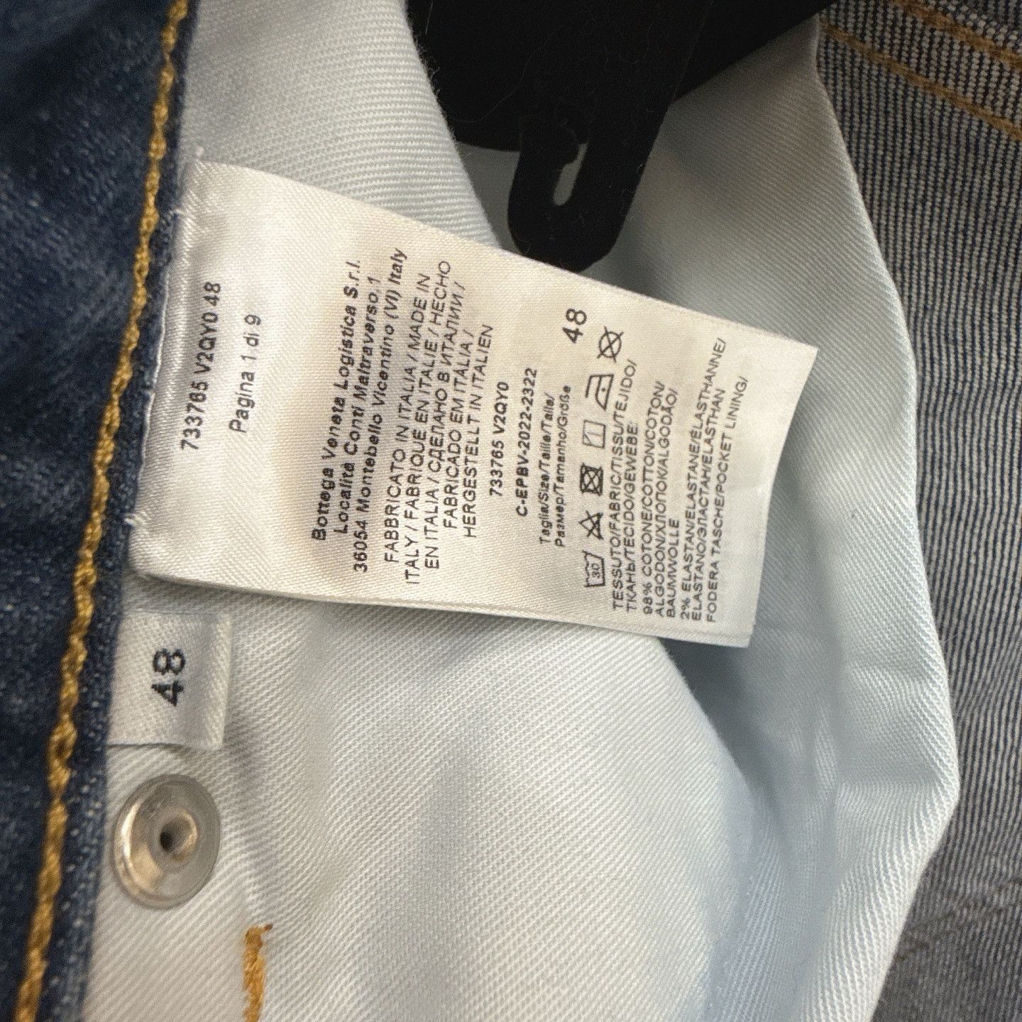 Bottega Veneta Bottega Veneta V-Stitch Straight Leg Jeans Size 32 Size US 32 / EU 48 - 4 Thumbnail