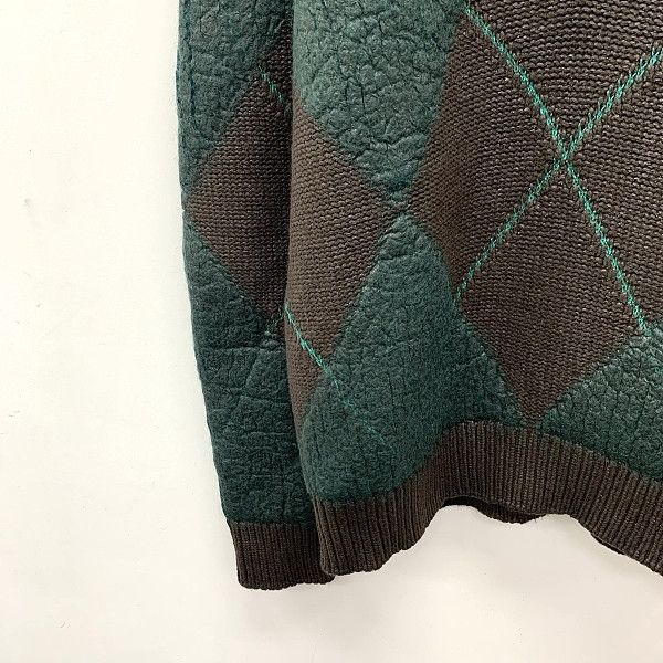 Bottega Veneta Bottega Veneta Argyle V-Neck Sweater Size L Size US L / EU 52-54 / 3 - 6 Thumbnail
