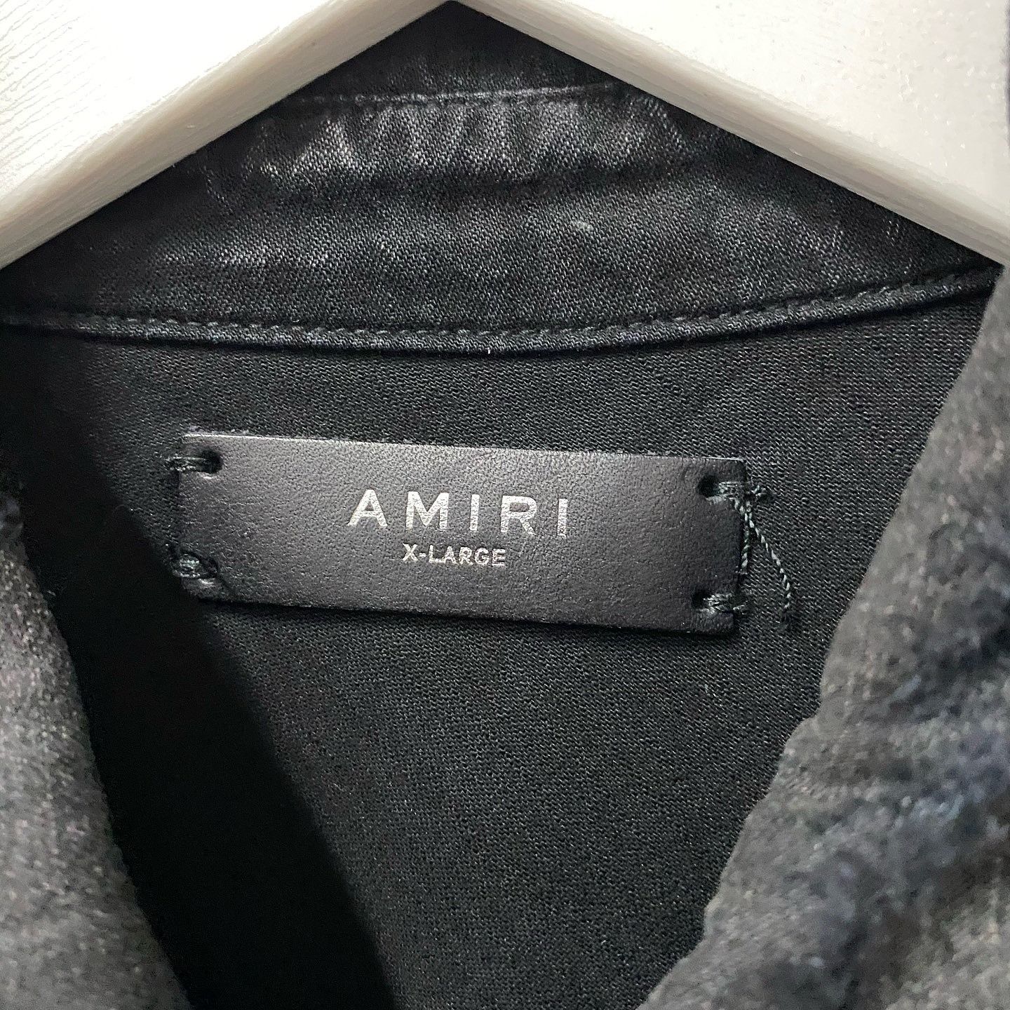 Amiri Amiri Camo Logo Distressed Denim Jacket Size XL Size US XL / EU 56 / 4 - 3 Thumbnail
